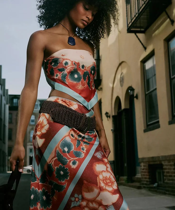 Playful matching print set streetwear outfit dominating summer 2026 fashion trends