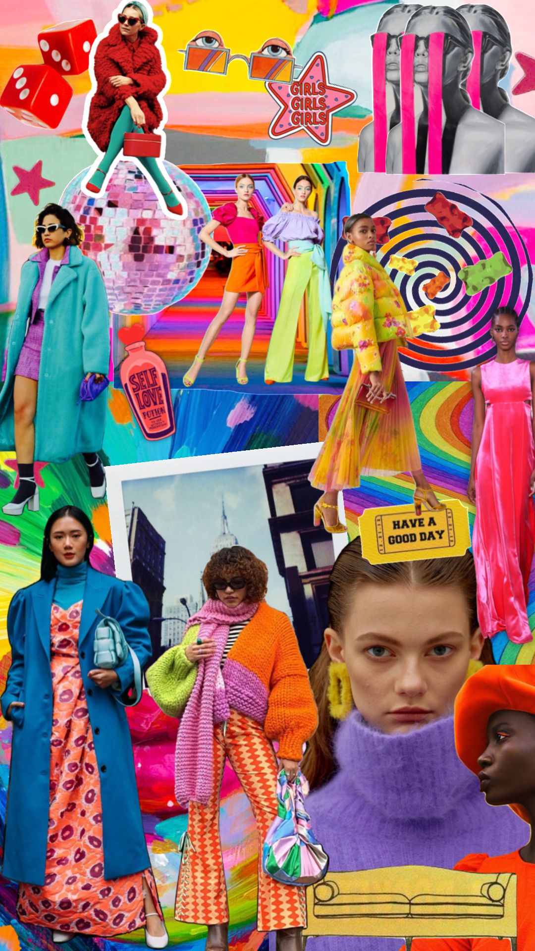 Maximalist streetwear outfit with bold prints and layered styling for 2026 fashion