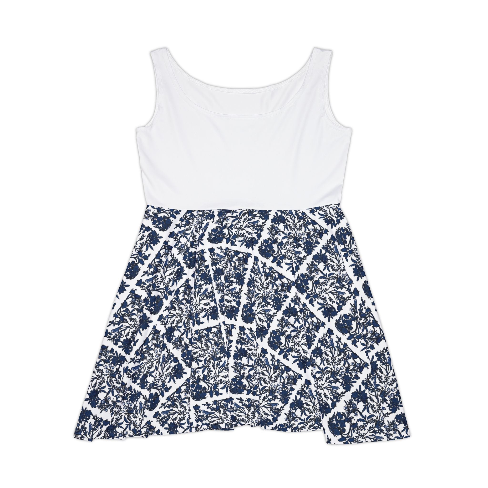 Navy Floral Women's Skater Dress