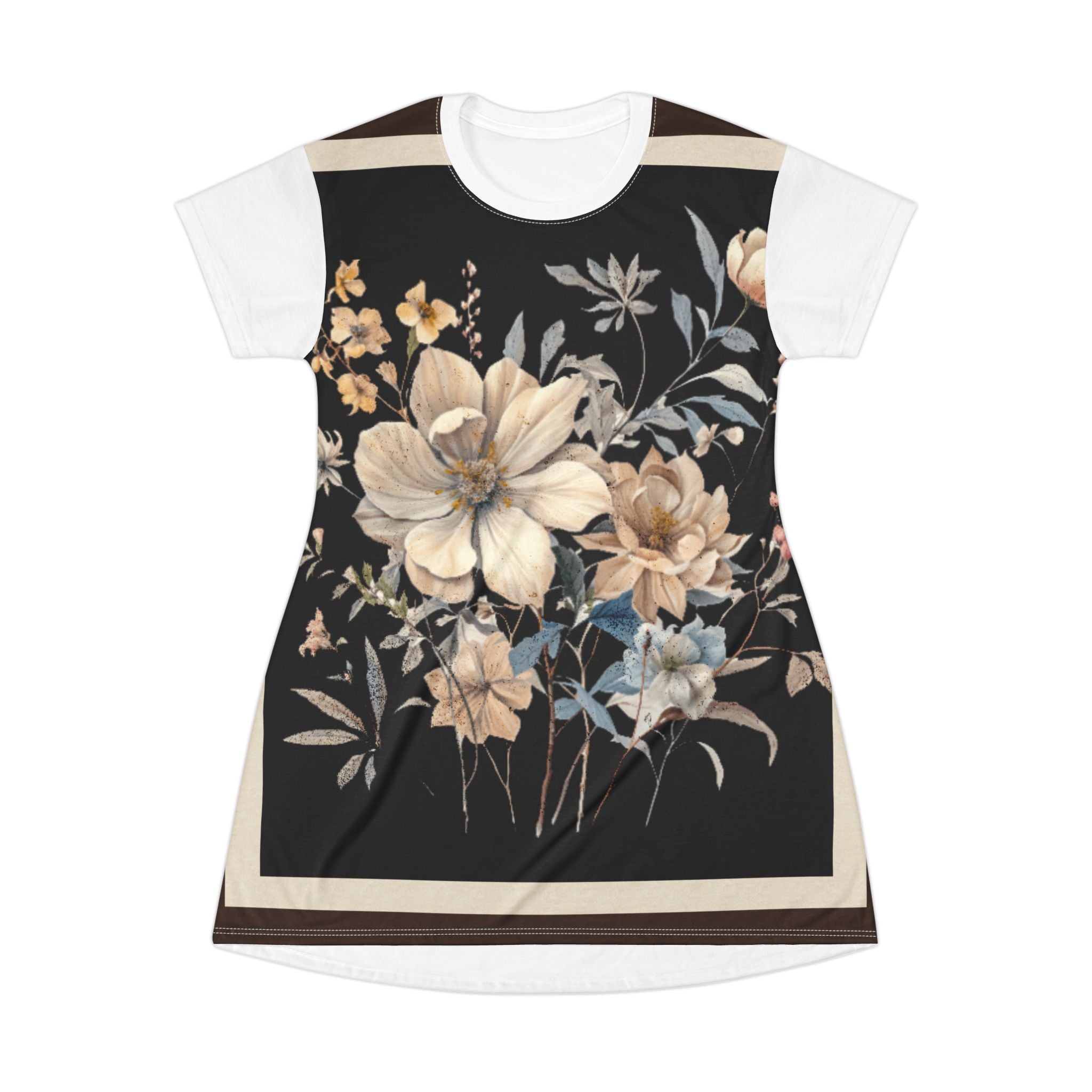 Floral Scarf Print T-Shirt Dress