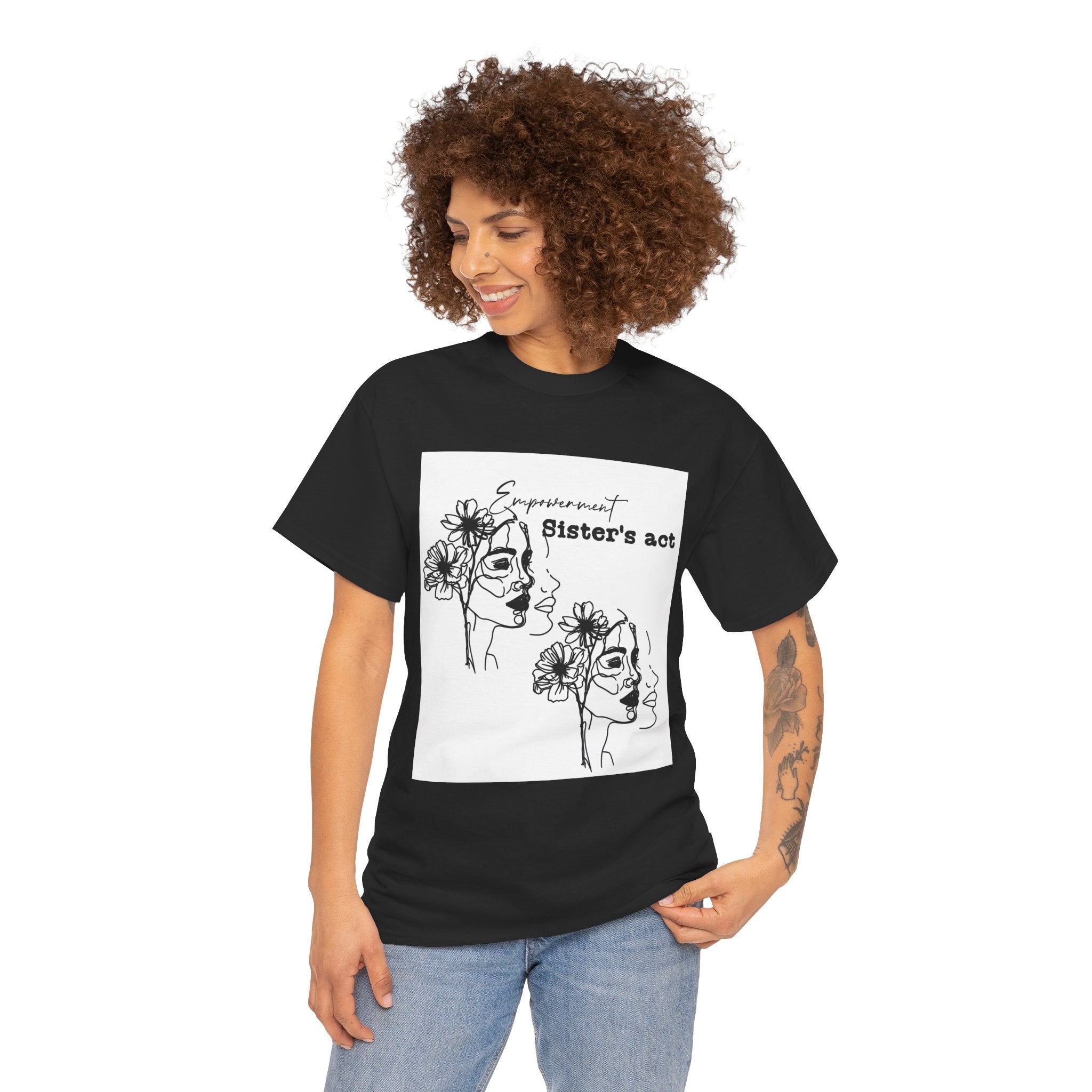 It's OKAY to NOT be OKAY line art face floral T-Shirt | mental health healing