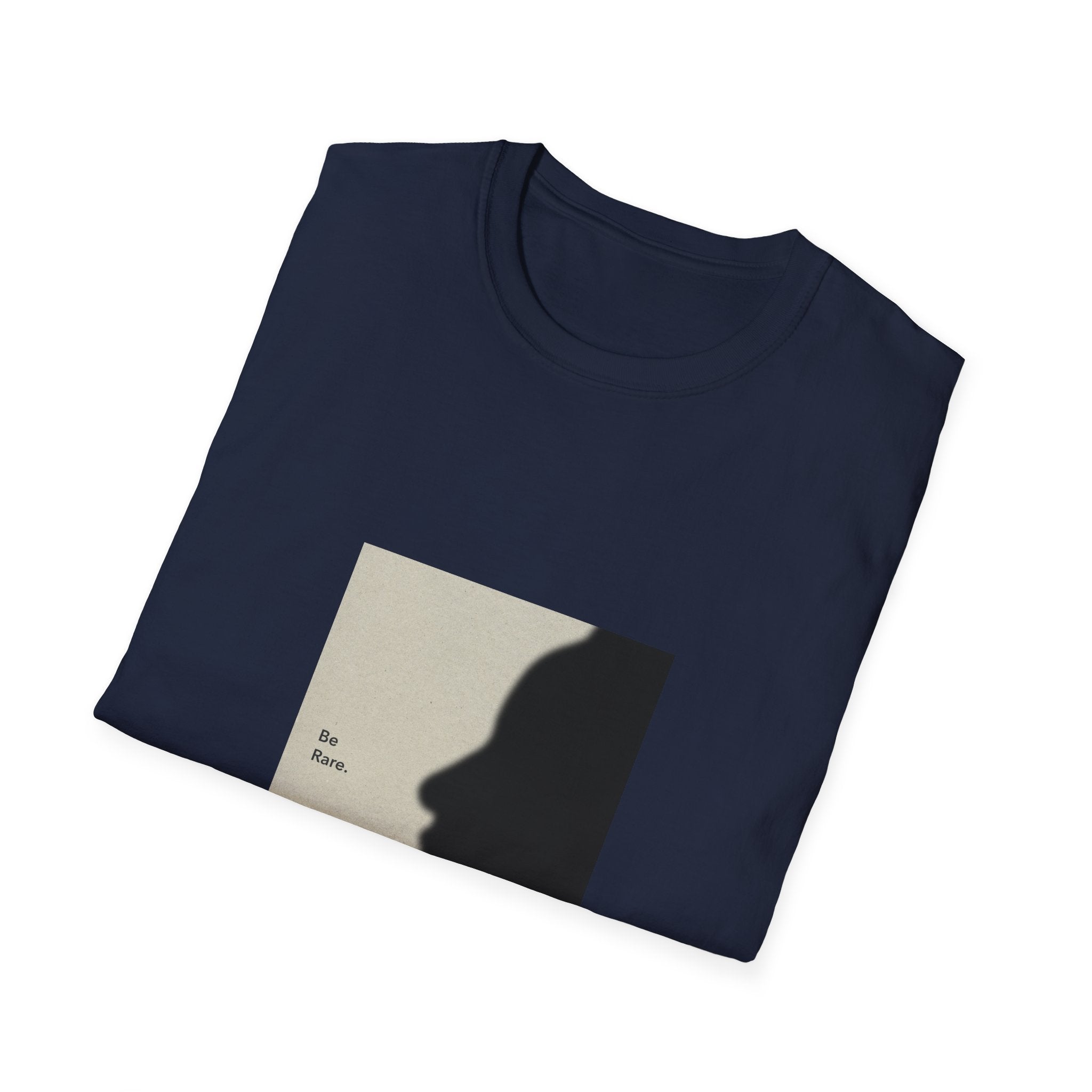 Be Rare Minimal Silhouette Graphic T-Shirt – Stand Out | Uphorial