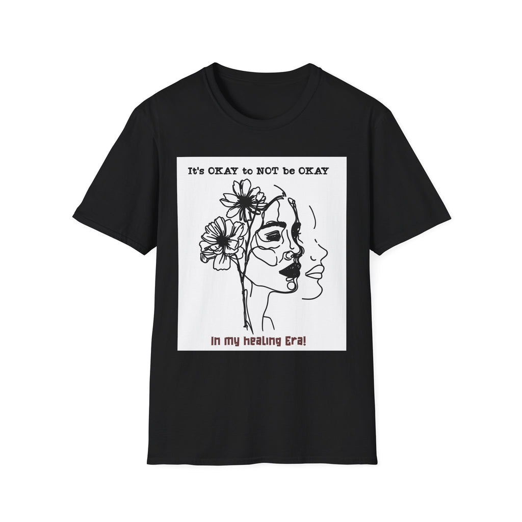 T‑Shirt “It’s OKAY to NOT be OKAY” Mental Health Floral Line Art Tee