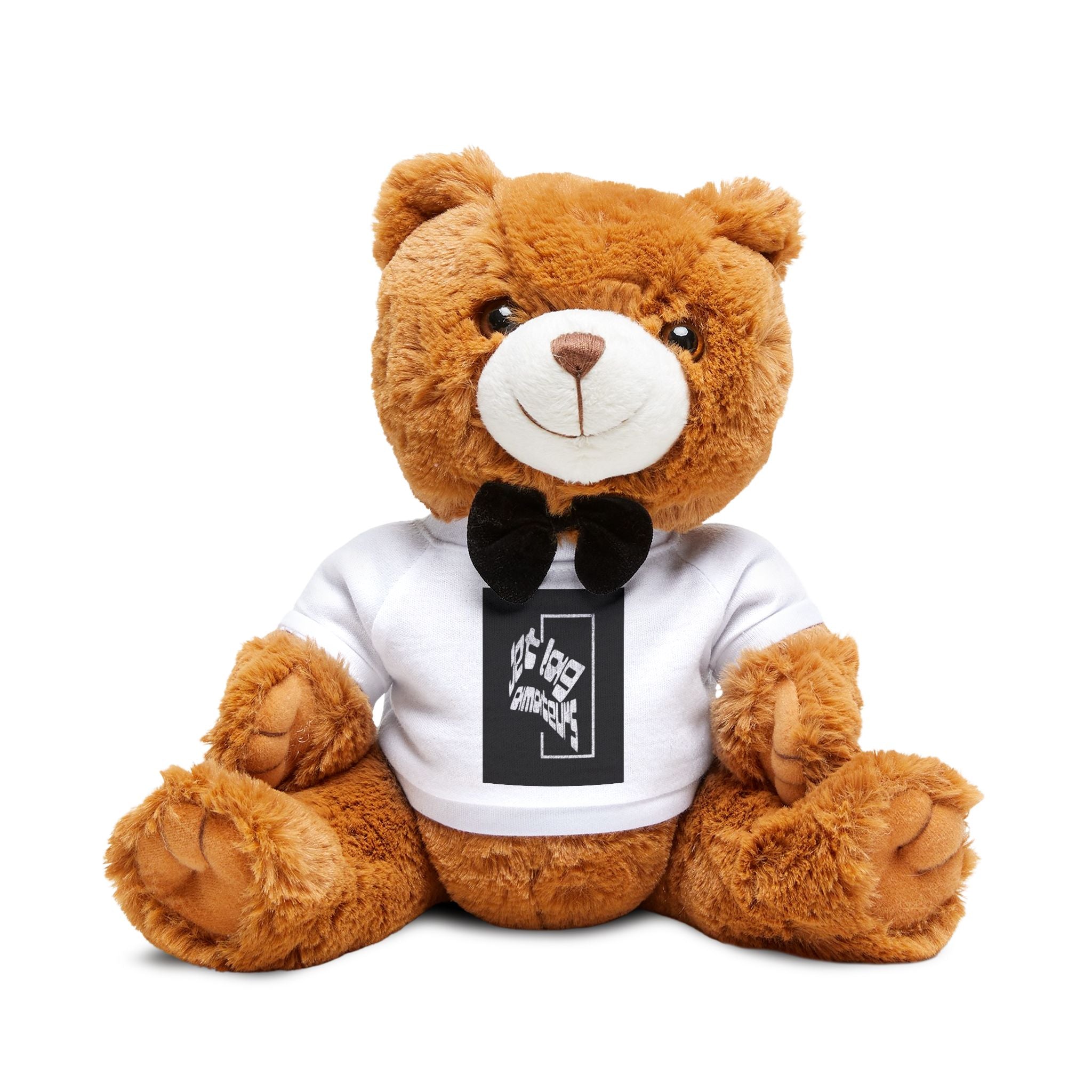 Teddy Bear with T-Shirt Plush Toy | Brown Bear in White Tee