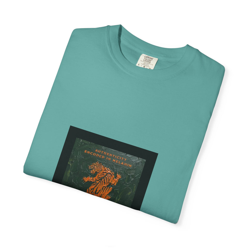 Vintage Botanical Tiger Graphic T-Shirt – "Into Wild" Garment-Dyed Tee