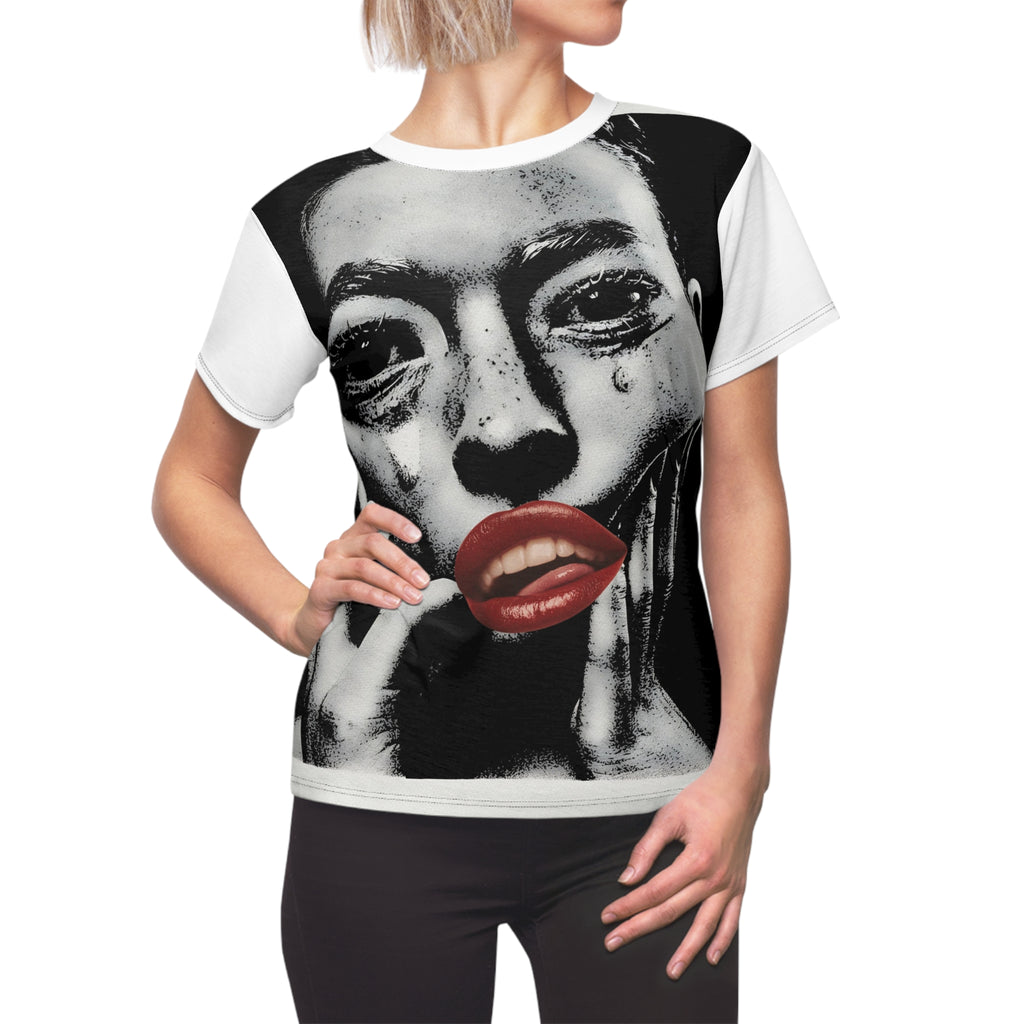 Bold Artistic Women's Tee - Edgy Graphic Shirt for Creative Souls, Unique Fashion Statement, Gift for Art Lovers, Casual Wear