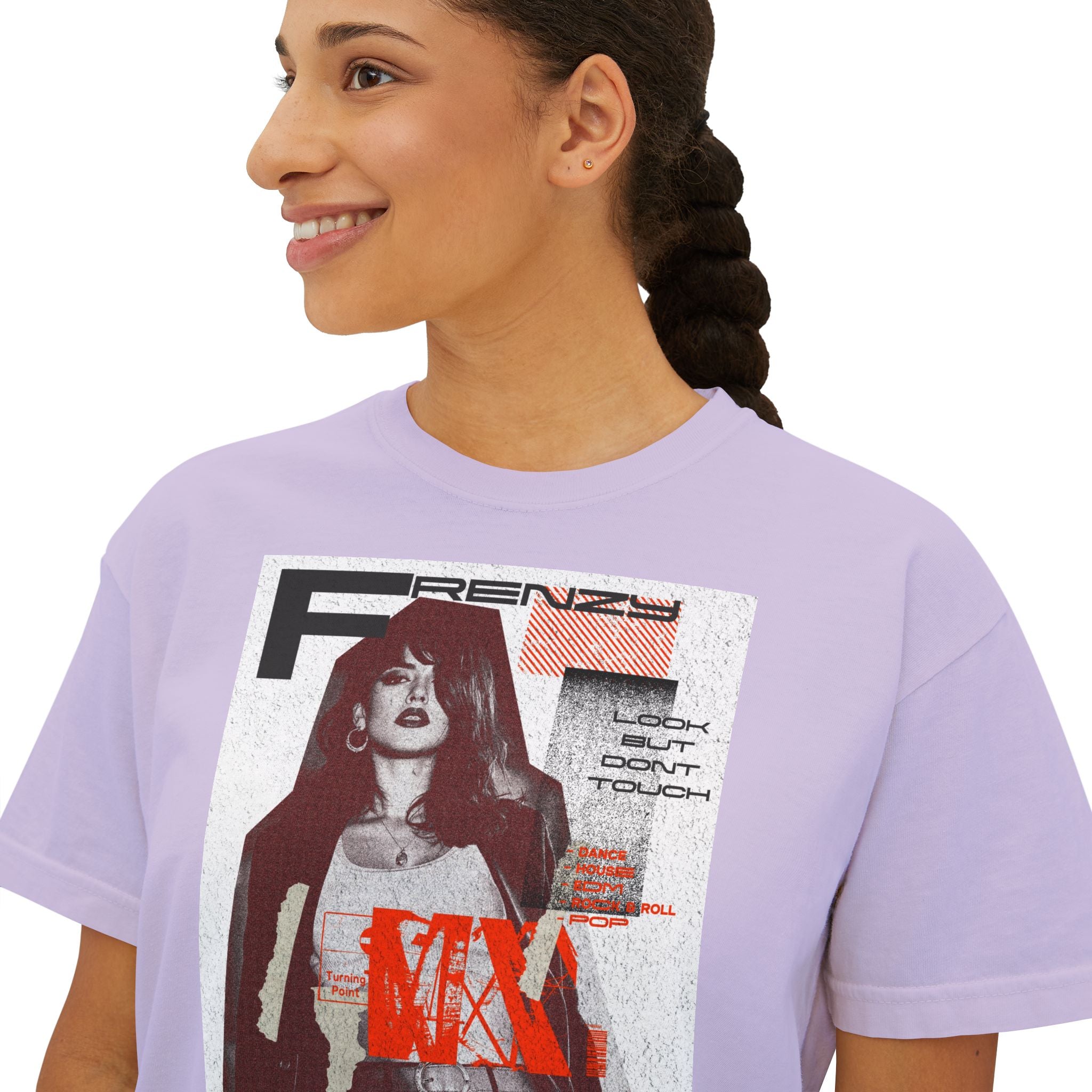 Chic Women's Boxy Tee with Trendy Retro Design | Casual Fashion Top for Everyday Wear, Stylish Gifts, Summer Wardrobe, Street Style