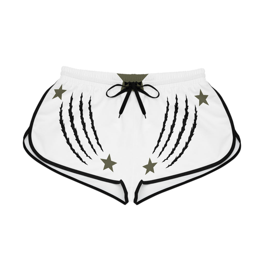 Star Claw Women's Relaxed Shorts — Athletic Lounge Shorts with Distressed Claw Marks & Stars