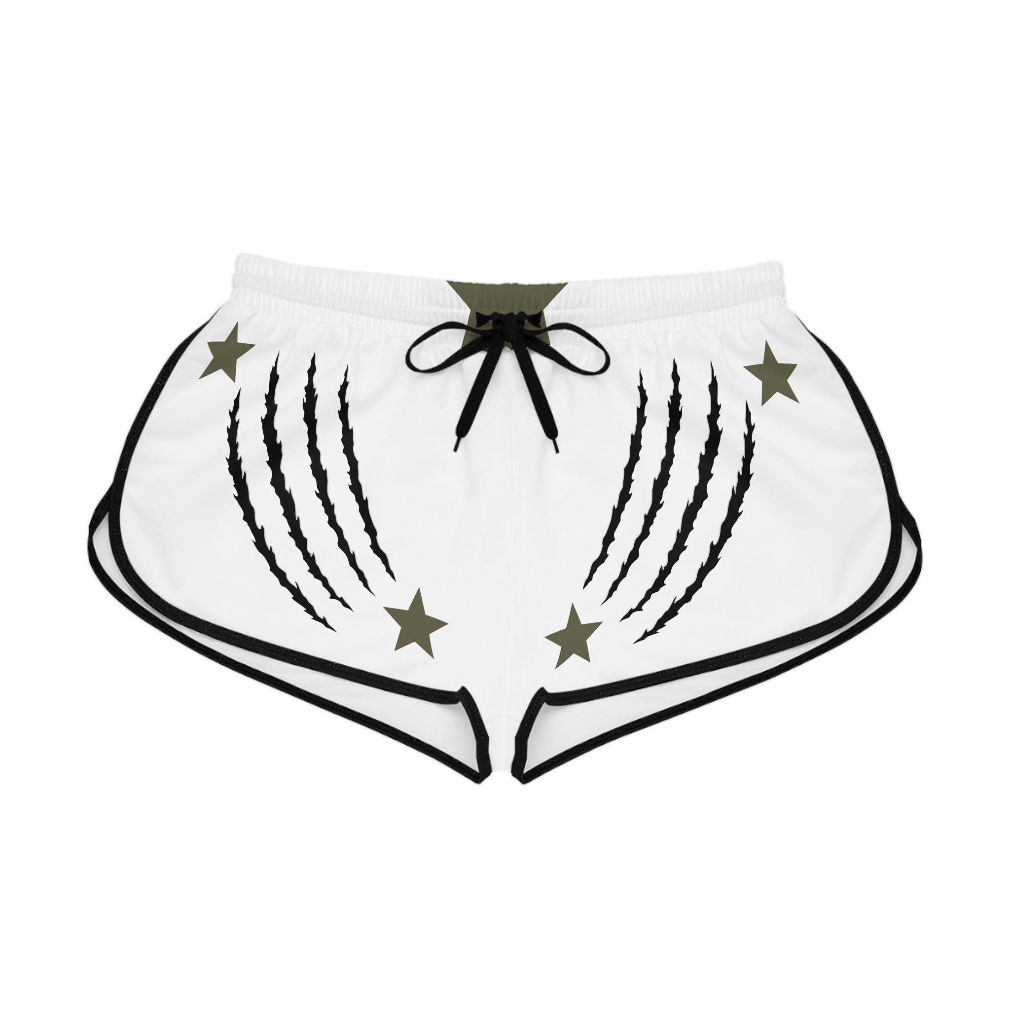 Star Claw Women's Relaxed Shorts — Athletic Lounge Shorts with Distressed Claw Marks & Stars