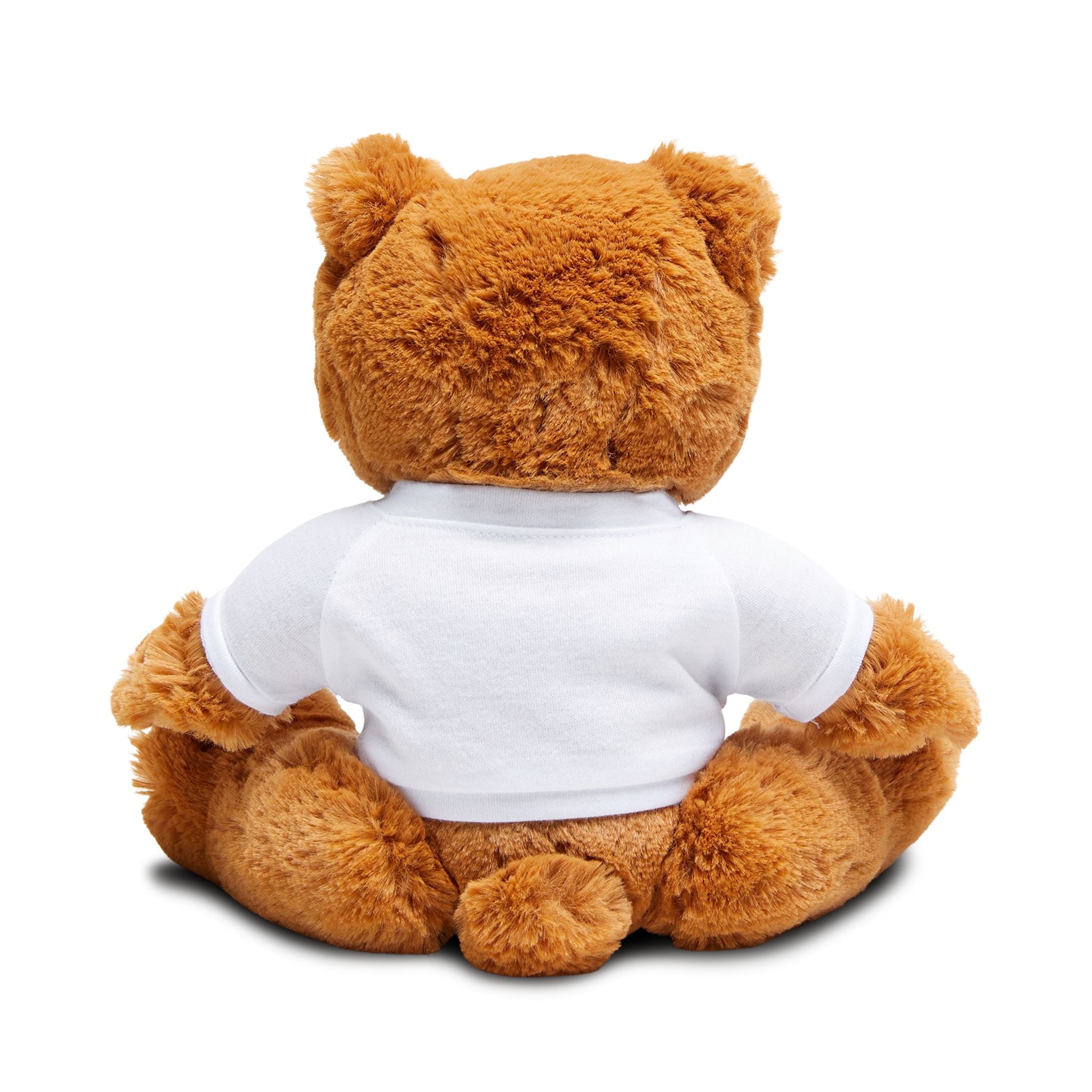 Teddy Bear with T-Shirt Plush Toy | Brown Bear in White Tee