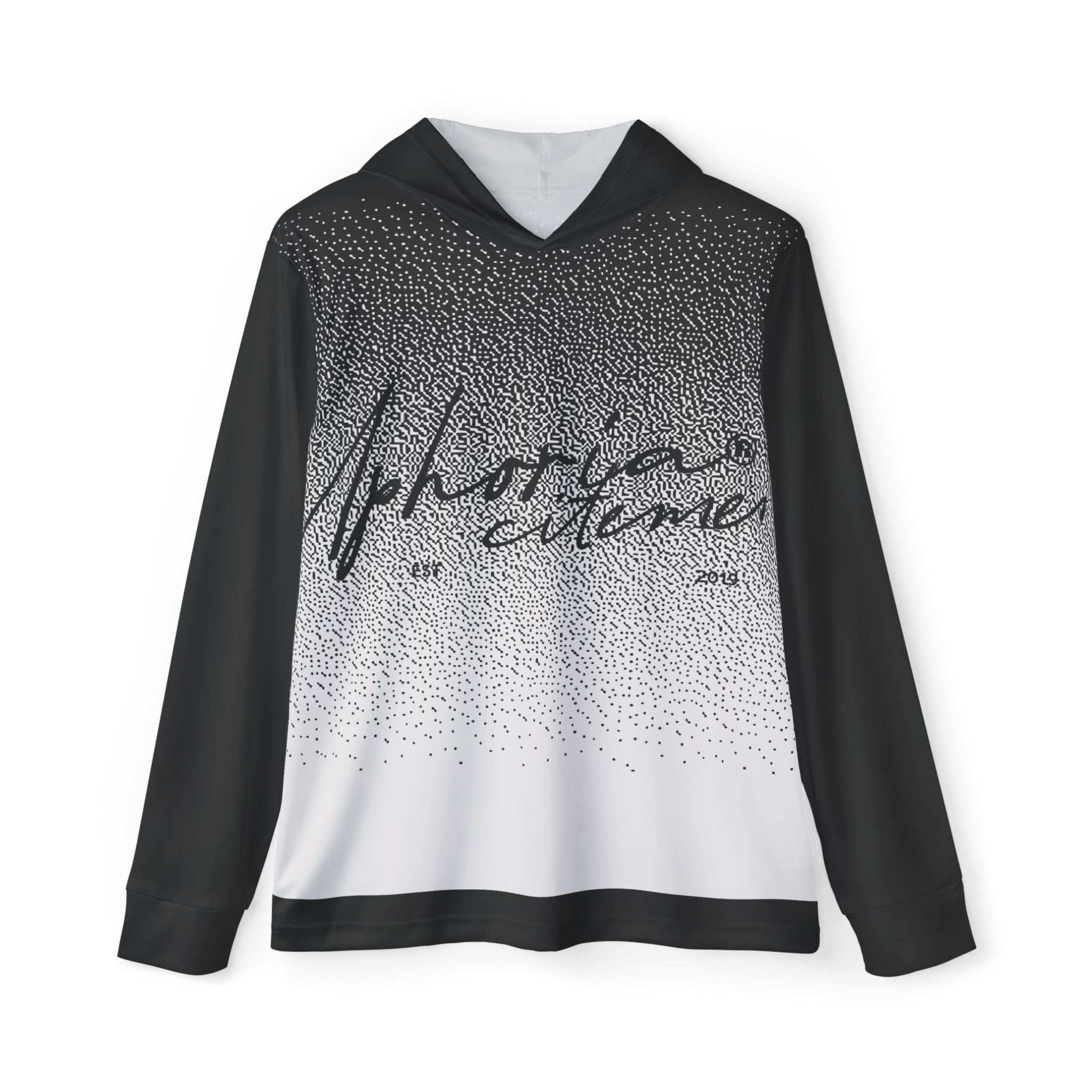 Black Print Uphorial Excitement Script Hoodie