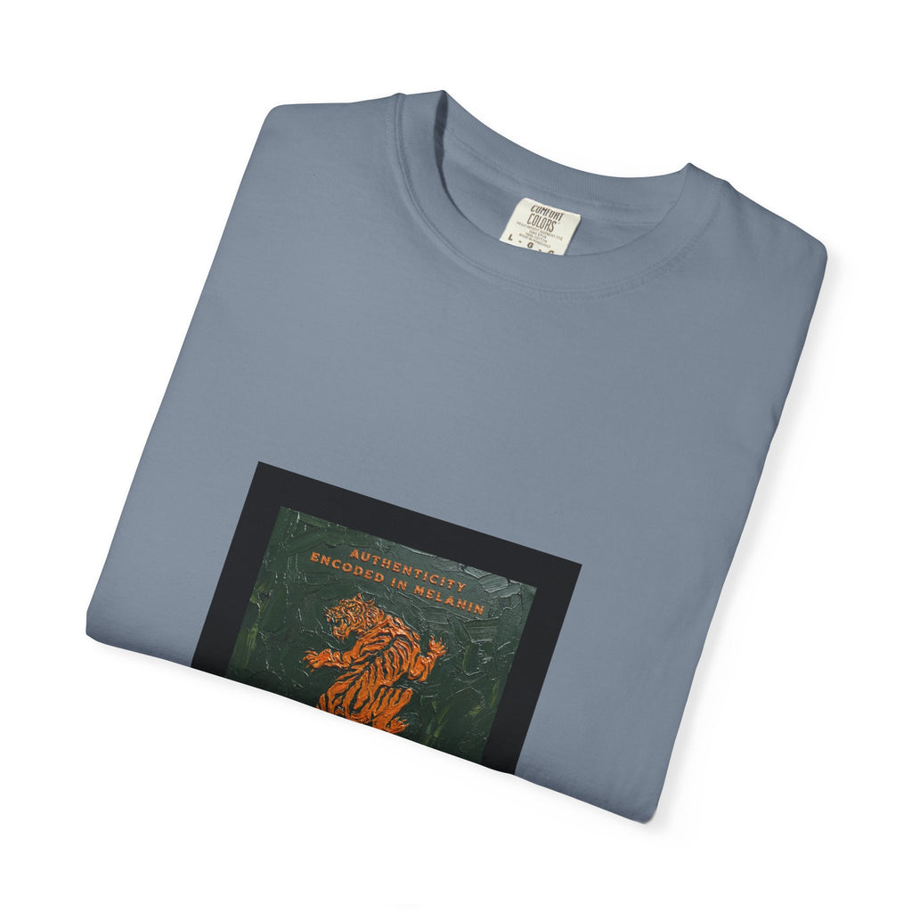 Vintage Botanical Tiger Graphic T-Shirt – "Into Wild" Garment-Dyed Tee