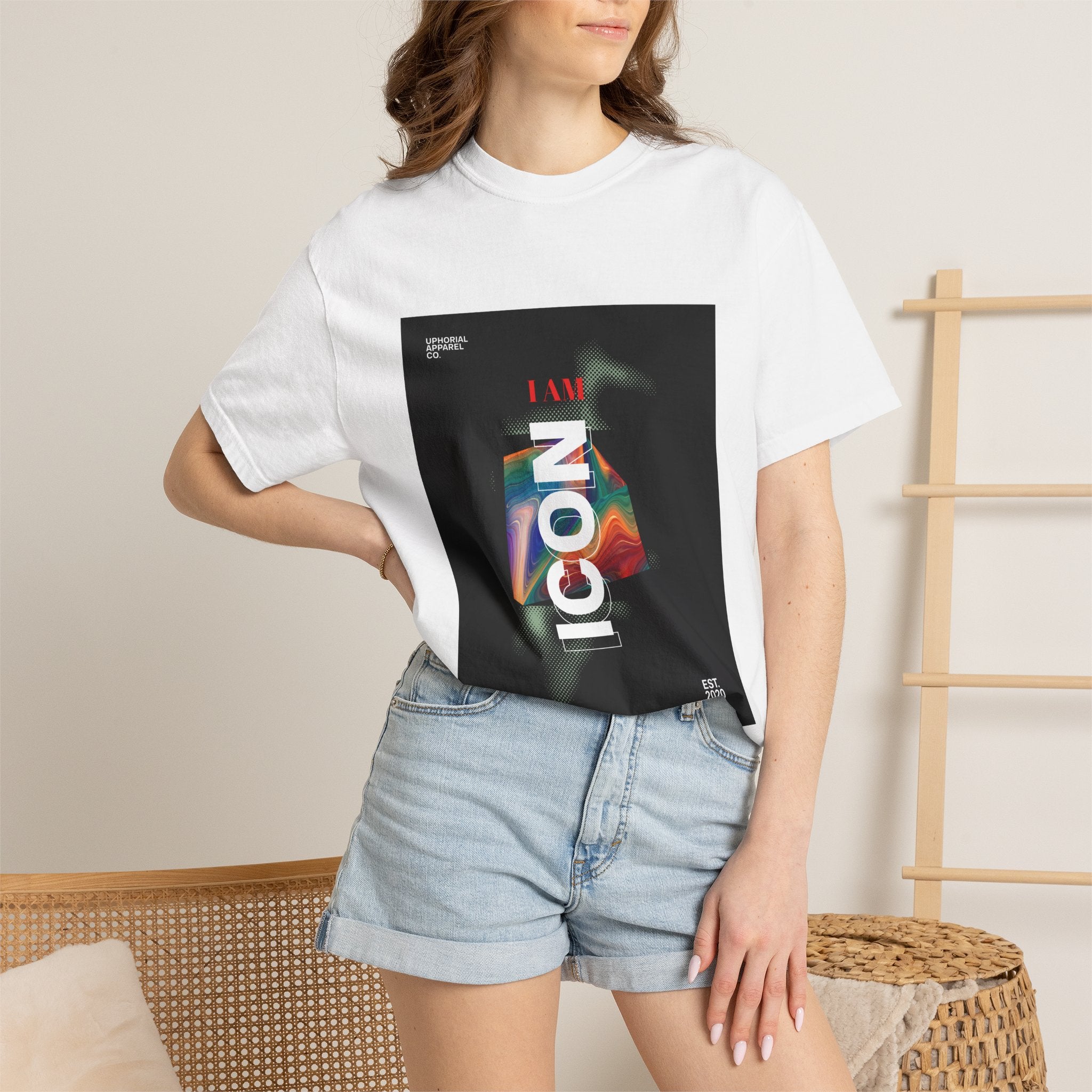 ICON 'I AM Icon' Modern Streetwear Graphic T-Shirt | Uphorial