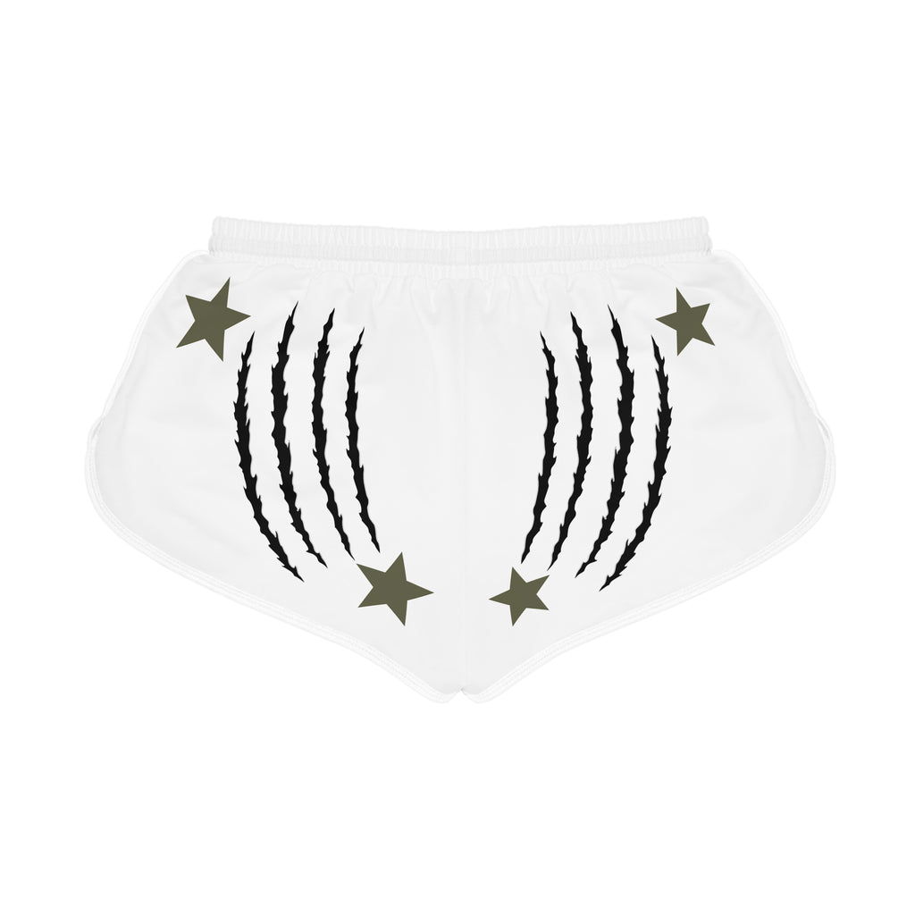 Star Claw Women's Relaxed Shorts — Athletic Lounge Shorts with Distressed Claw Marks & Stars