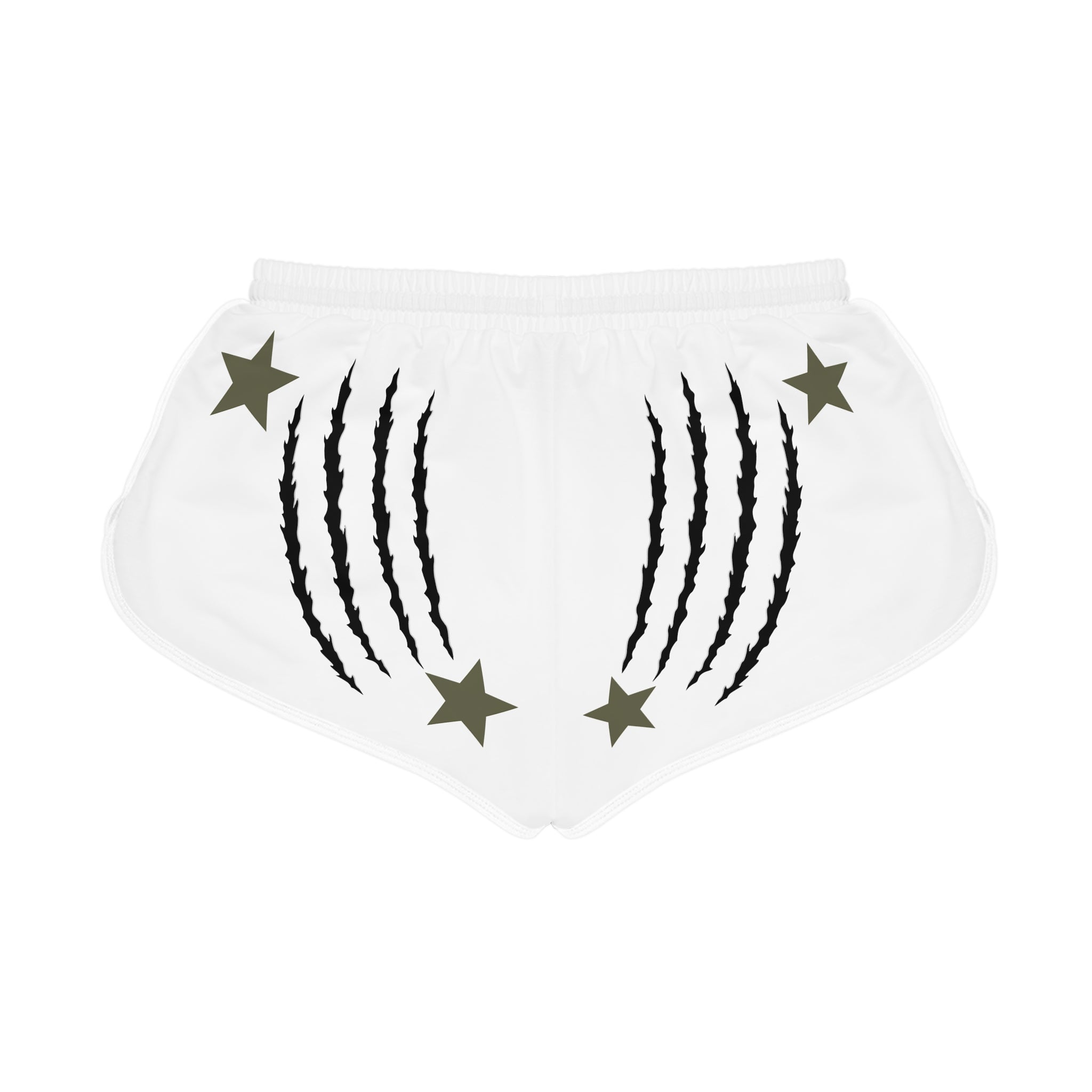 Star Claw Women's Relaxed Shorts — Athletic Lounge Shorts with Distressed Claw Marks & Stars