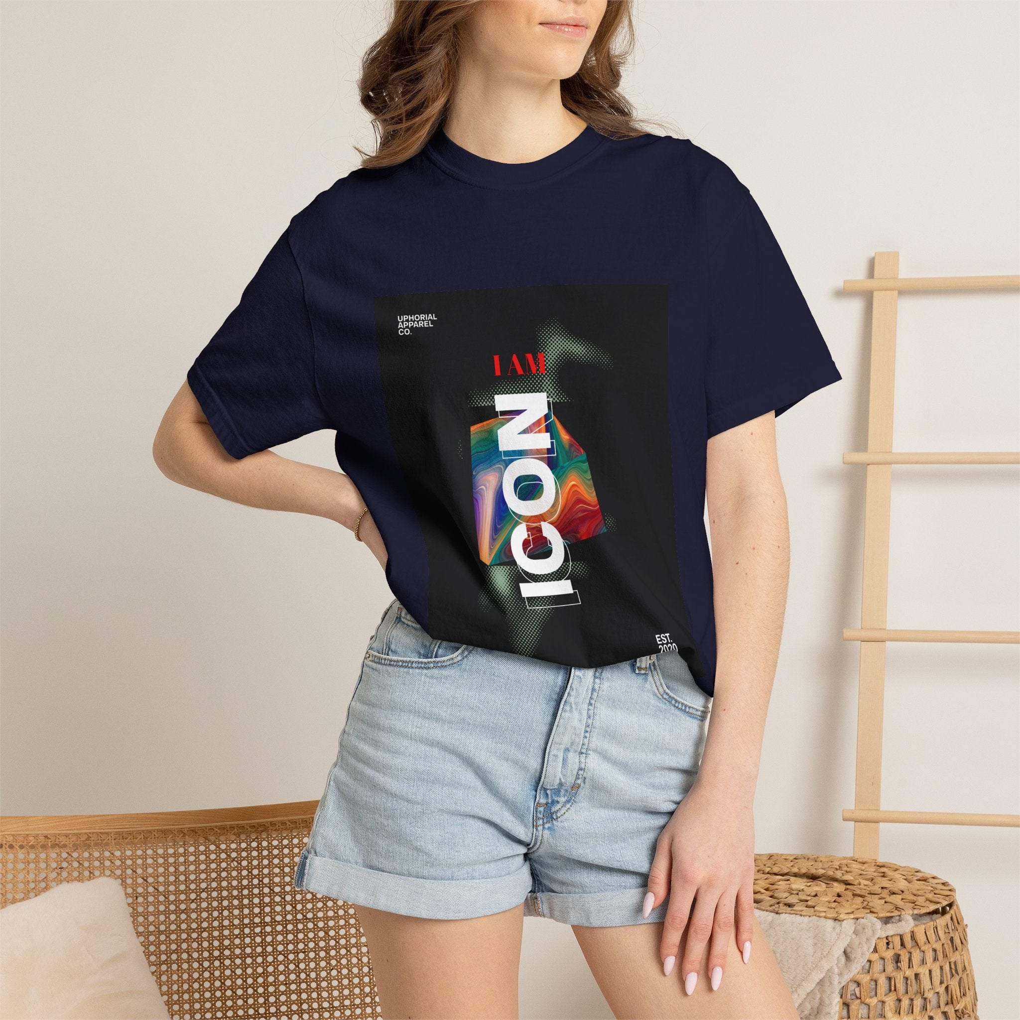 ICON 'I AM Icon' Modern Streetwear Graphic T-Shirt | Uphorial