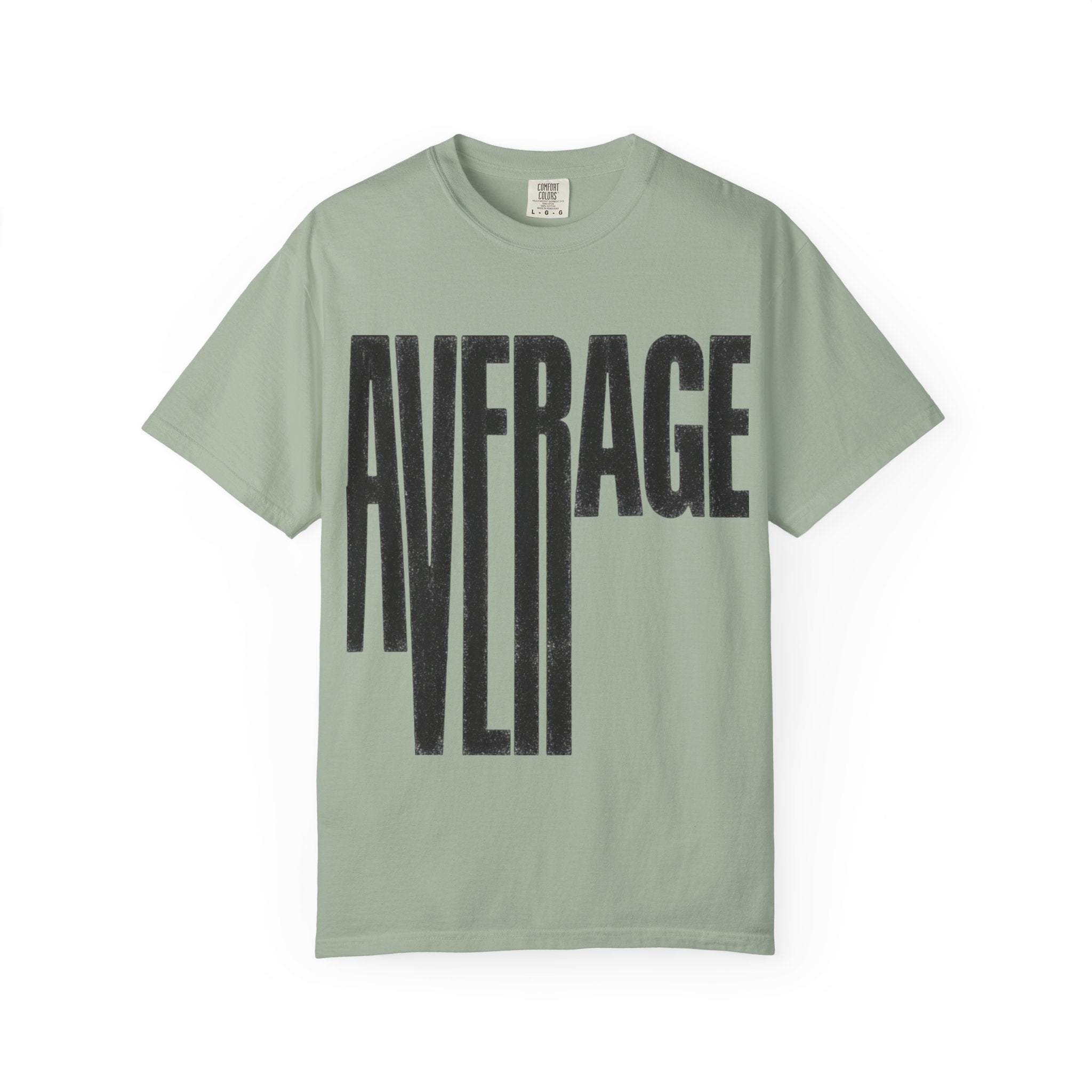 Average Graphic T-Shirt - Bold Vertical Text Tee