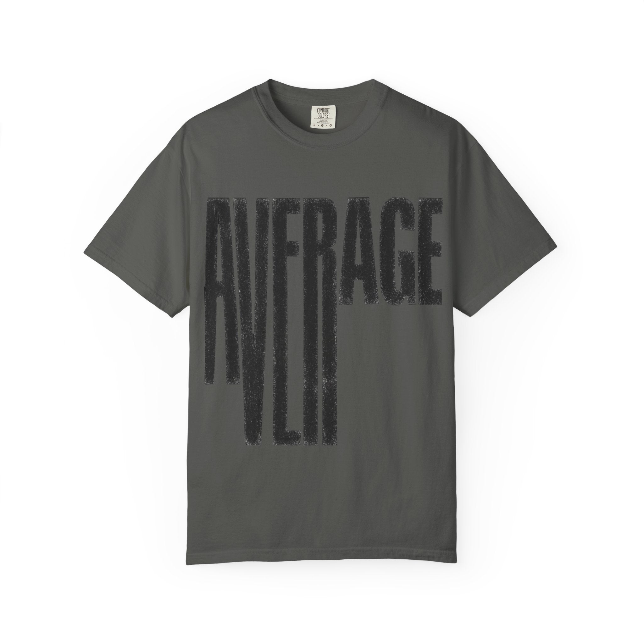 Average Graphic T-Shirt - Bold Vertical Text Tee