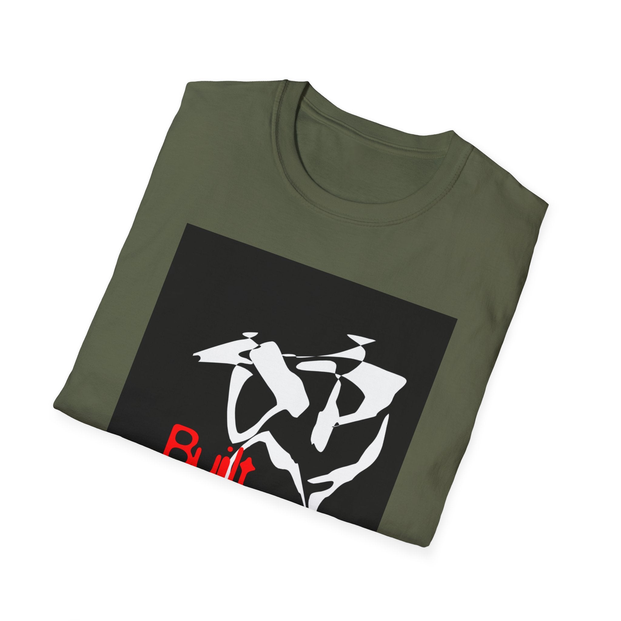 Abstract Skateboard Graphic T‑Shirt — 'Built To Ride' Streetwear Tee