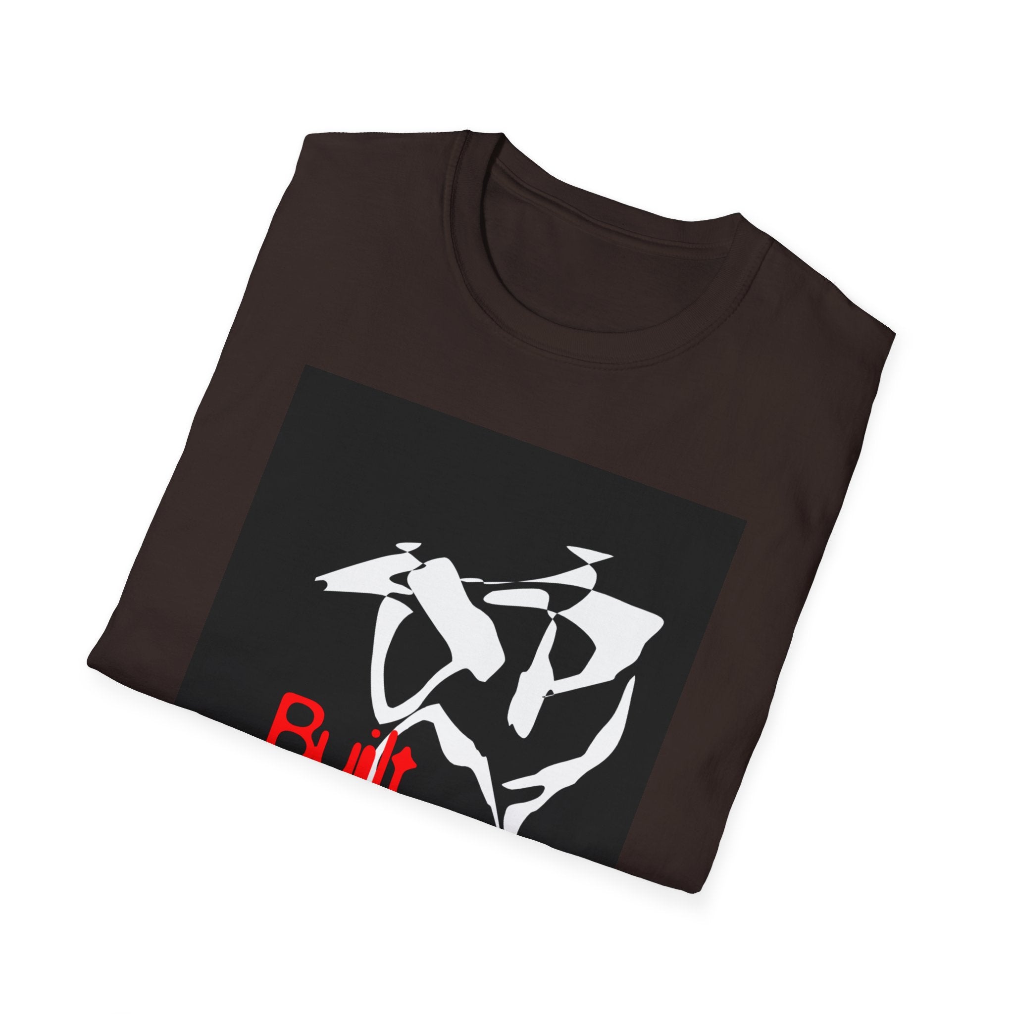 Abstract Skateboard Graphic T‑Shirt — 'Built To Ride' Streetwear Tee