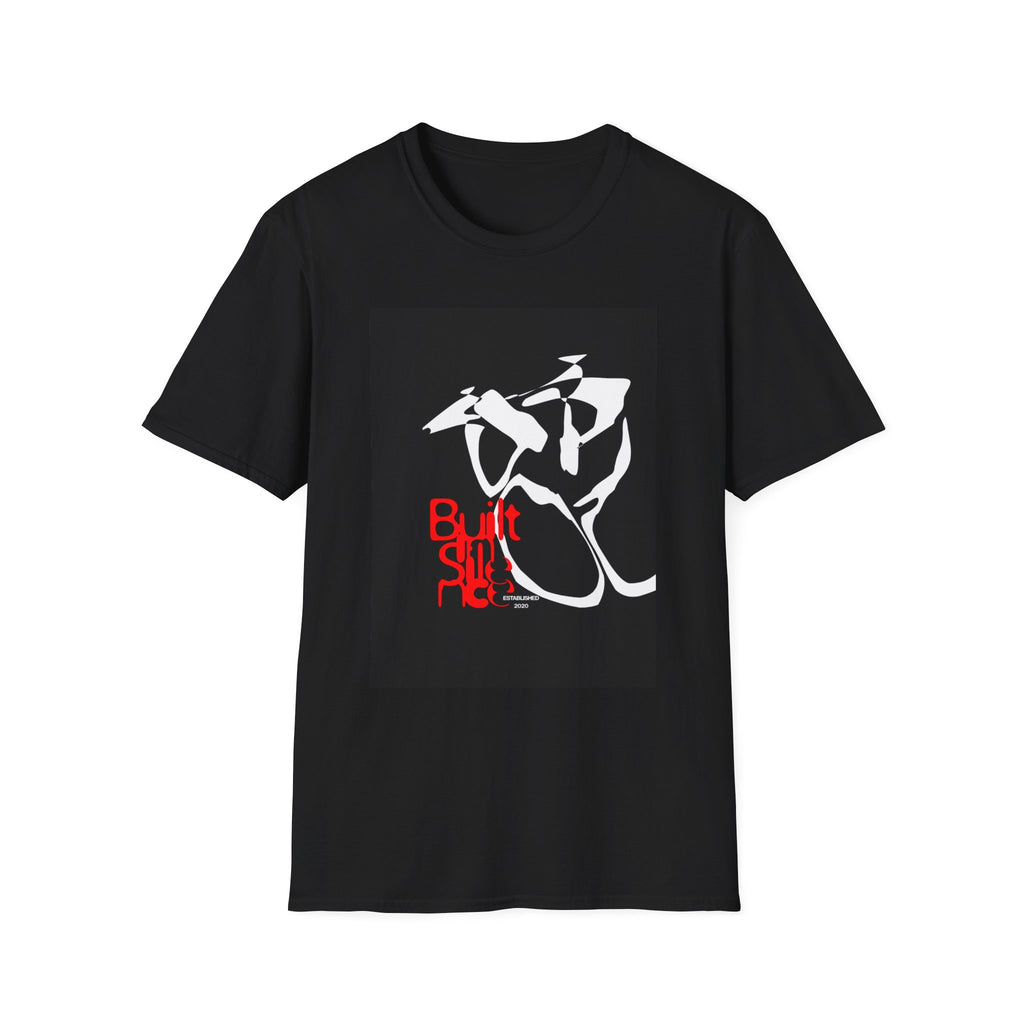 Abstract Skateboard Graphic T‑Shirt — 'Built To Ride' Streetwear Tee