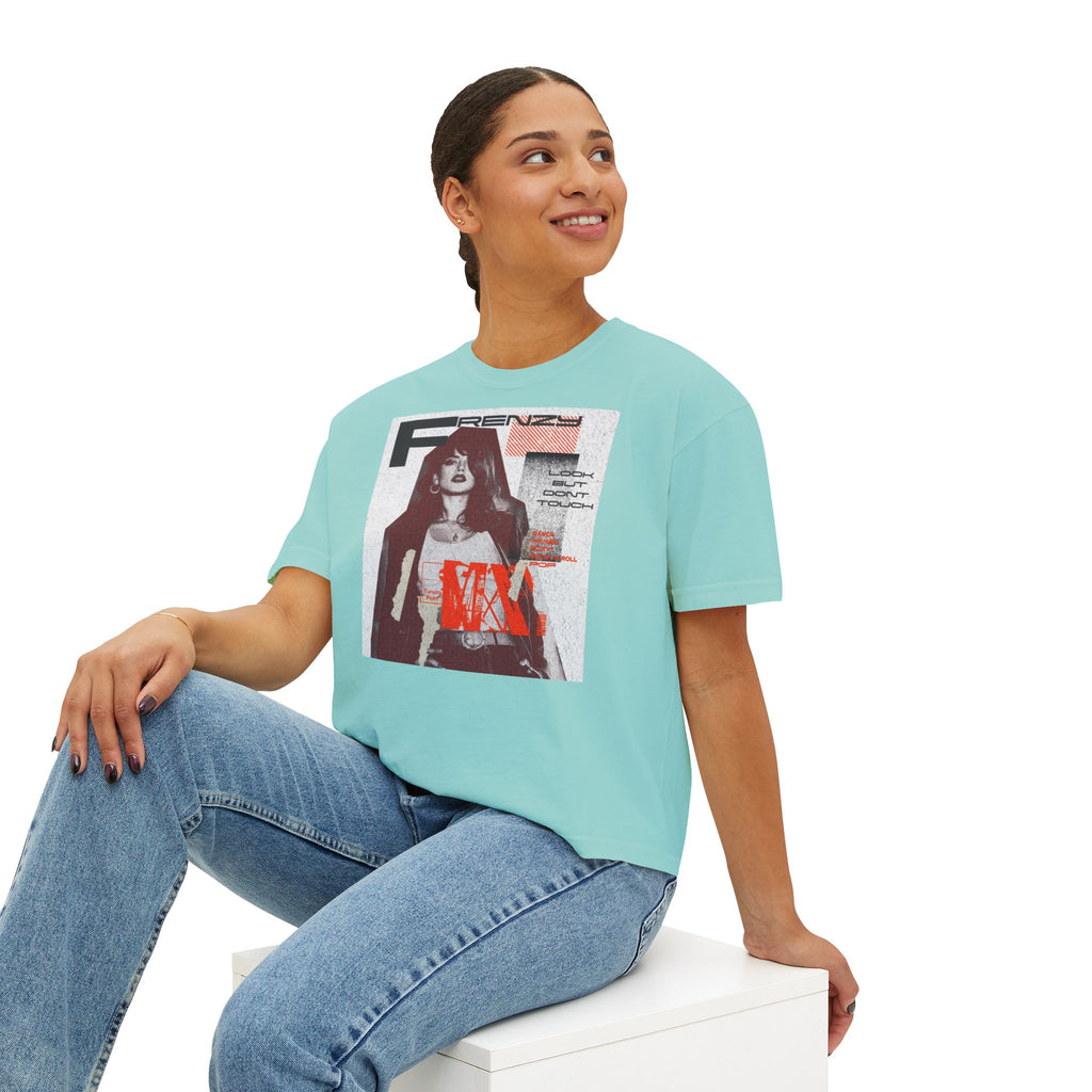 Chic Women's Boxy Tee with Trendy Retro Design | Casual Fashion Top for Everyday Wear, Stylish Gifts, Summer Wardrobe, Street Style