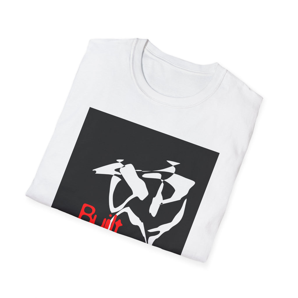 Abstract Skateboard Graphic T‑Shirt — 'Built To Ride' Streetwear Tee