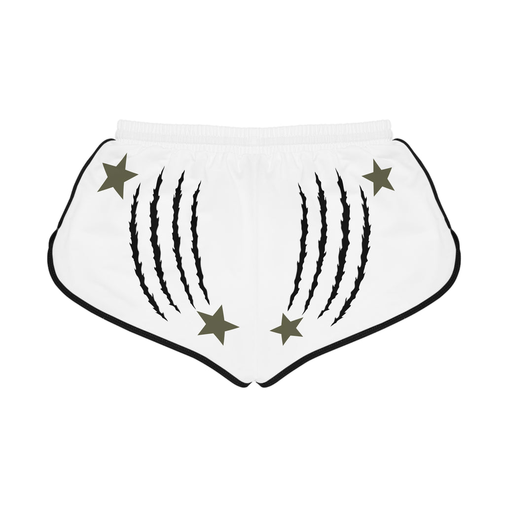 Star Claw Women's Relaxed Shorts — Athletic Lounge Shorts with Distressed Claw Marks & Stars