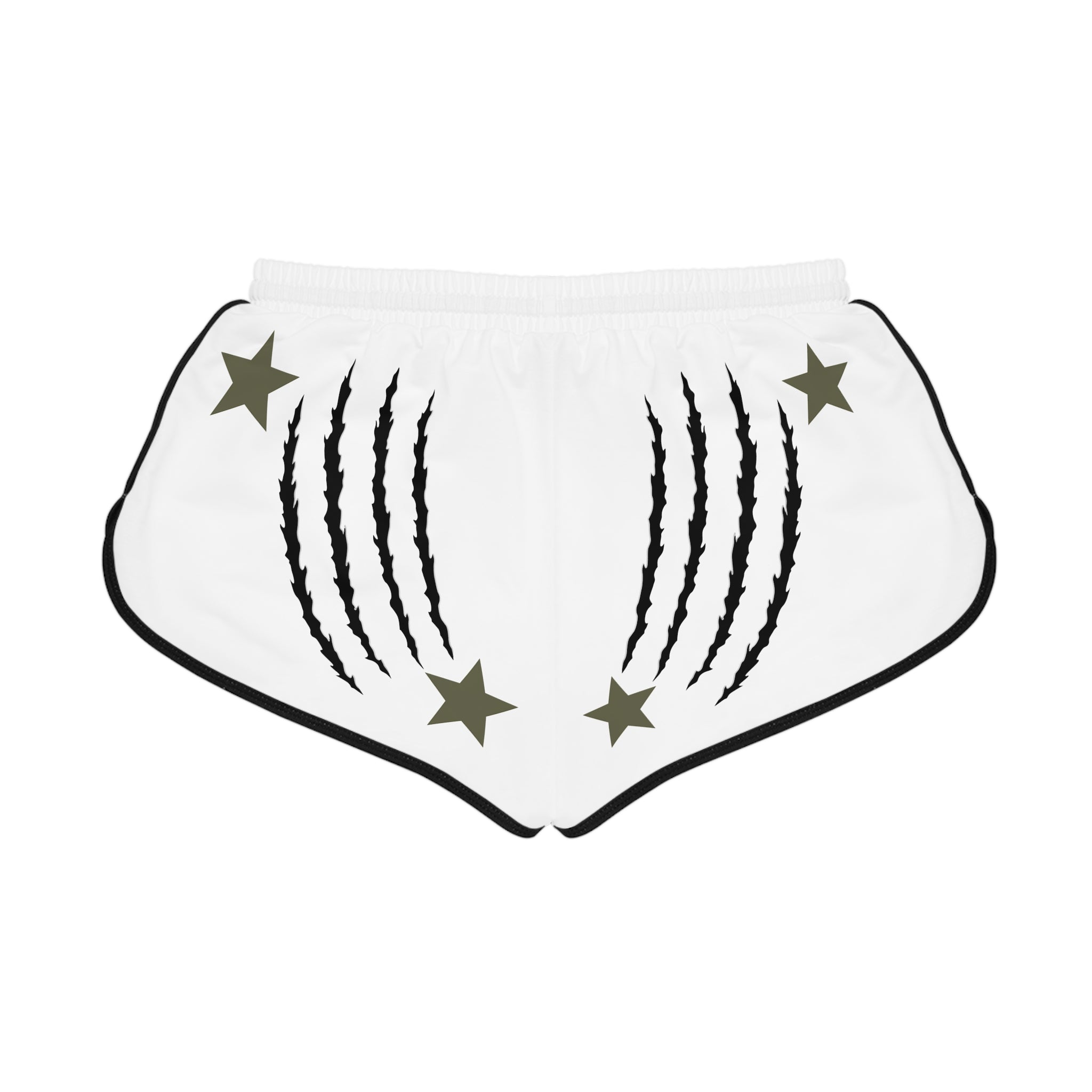 Star Claw Women's Relaxed Shorts — Athletic Lounge Shorts with Distressed Claw Marks & Stars
