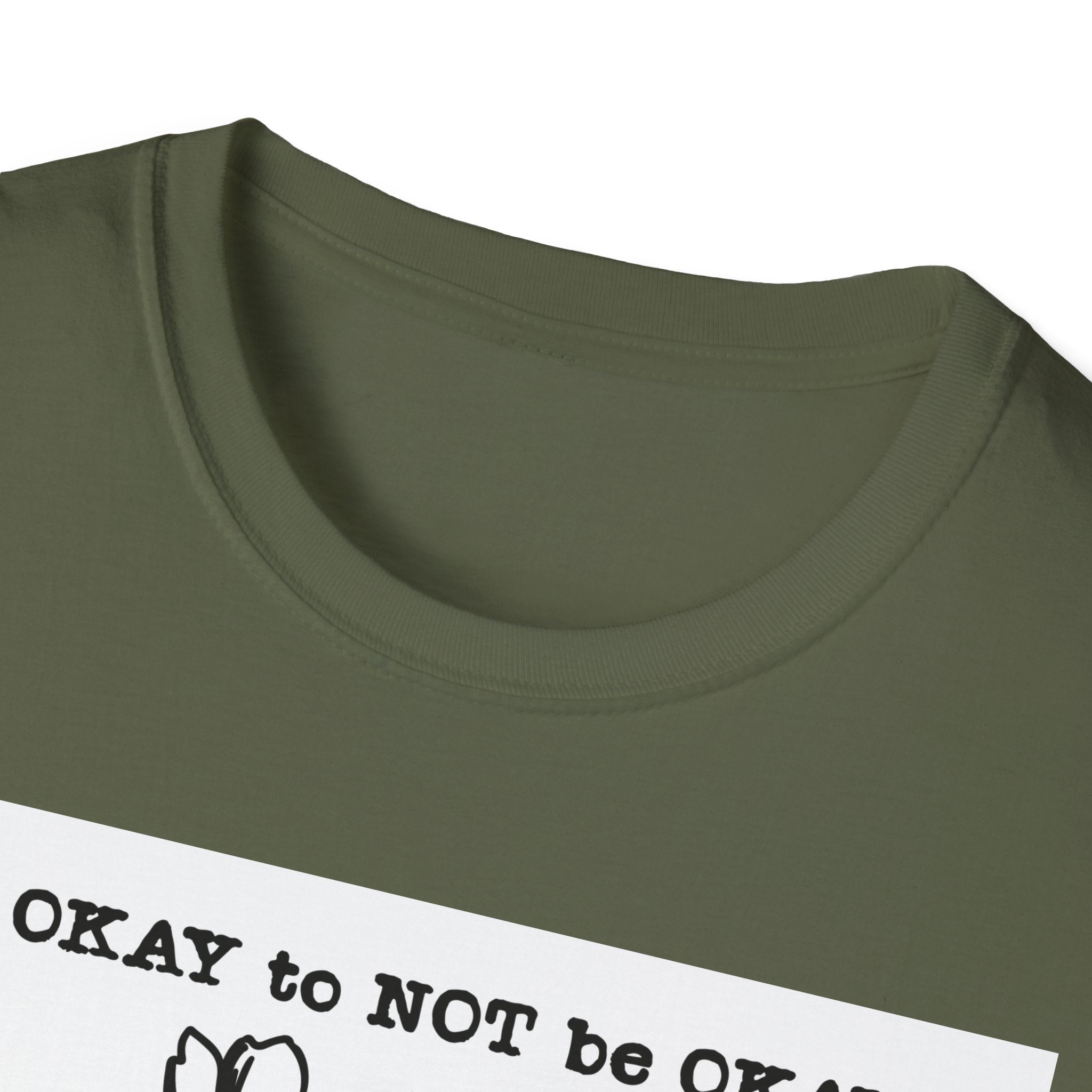 T‑Shirt “It’s OKAY to NOT be OKAY” Mental Health Floral Line Art Tee