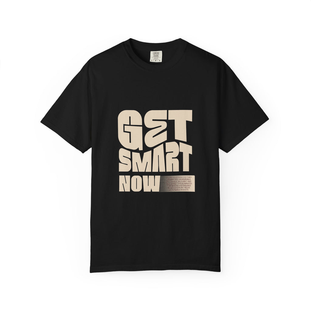 Get Smart Now Retro Block Letter Graphic T-Shirt | Uphorial