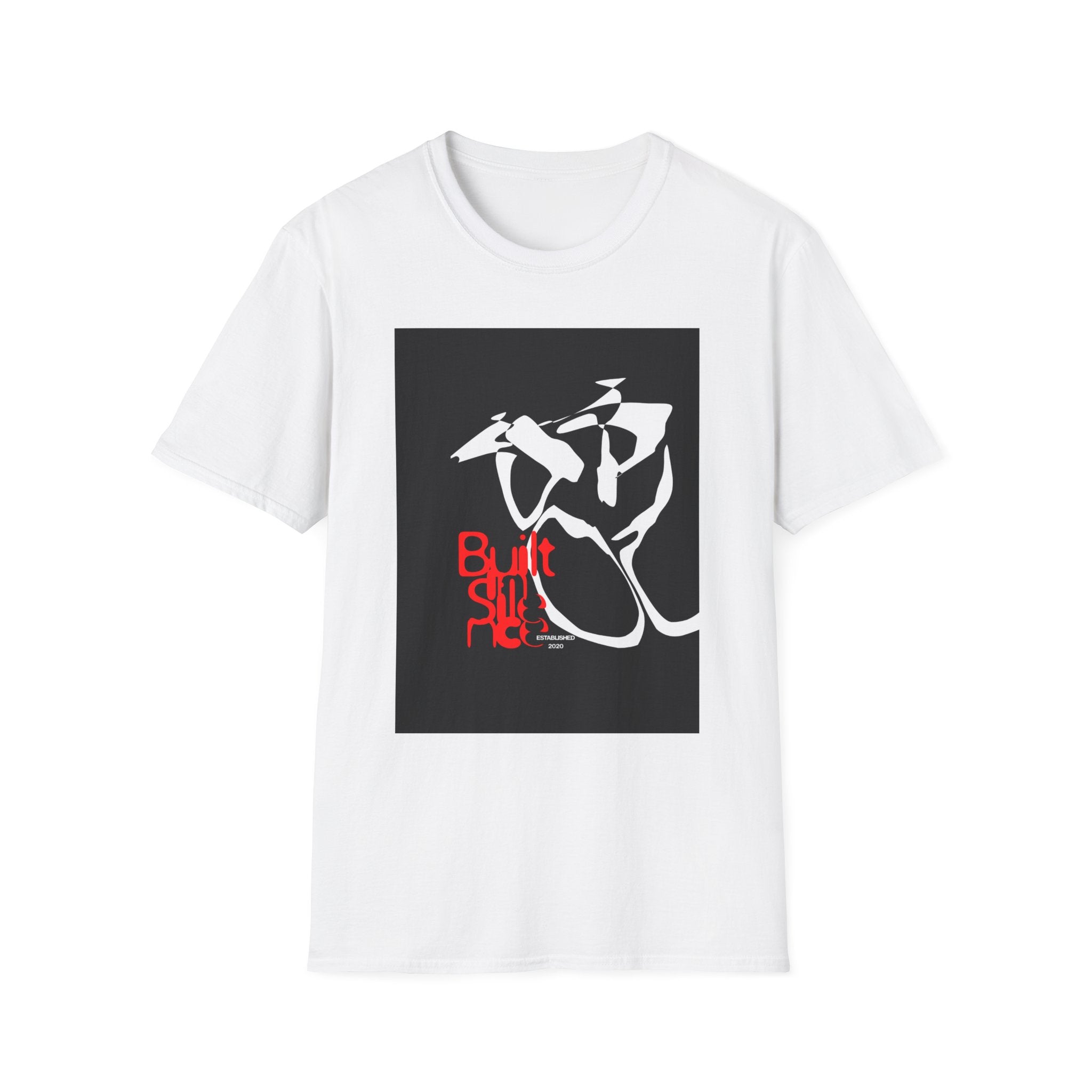 Abstract Skateboard Graphic T‑Shirt — 'Built To Ride' Streetwear Tee