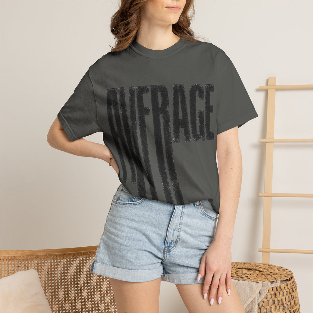 Average Graphic T-Shirt - Bold Vertical Text Tee