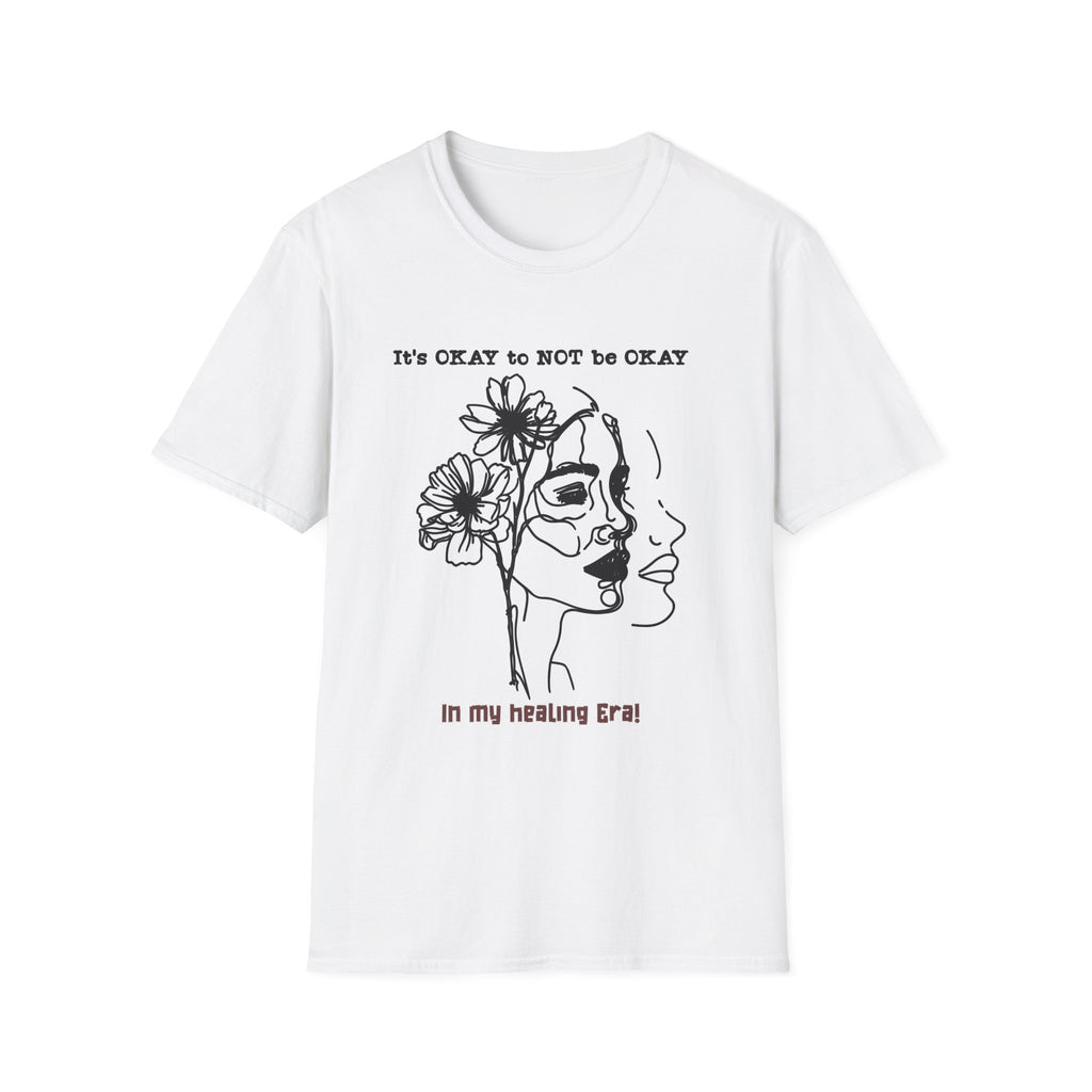 T‑Shirt “It’s OKAY to NOT be OKAY” Mental Health Floral Line Art Tee