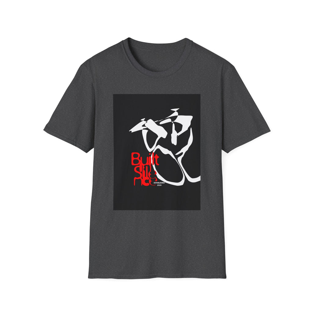 Abstract Skateboard Graphic T‑Shirt — 'Built To Ride' Streetwear Tee