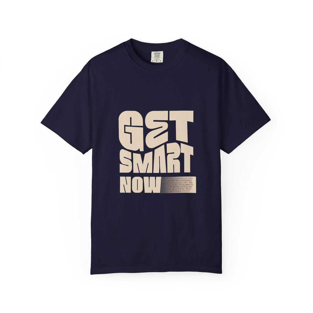 Get Smart Now Retro Block Letter Graphic T-Shirt | Uphorial