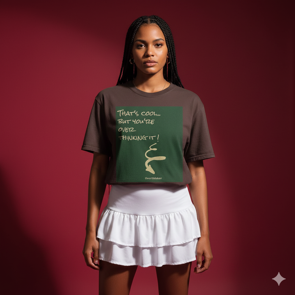 T-Shirt "That’s cool... But you’re overthinking it!" Minimal Gen Z Graphic Tee