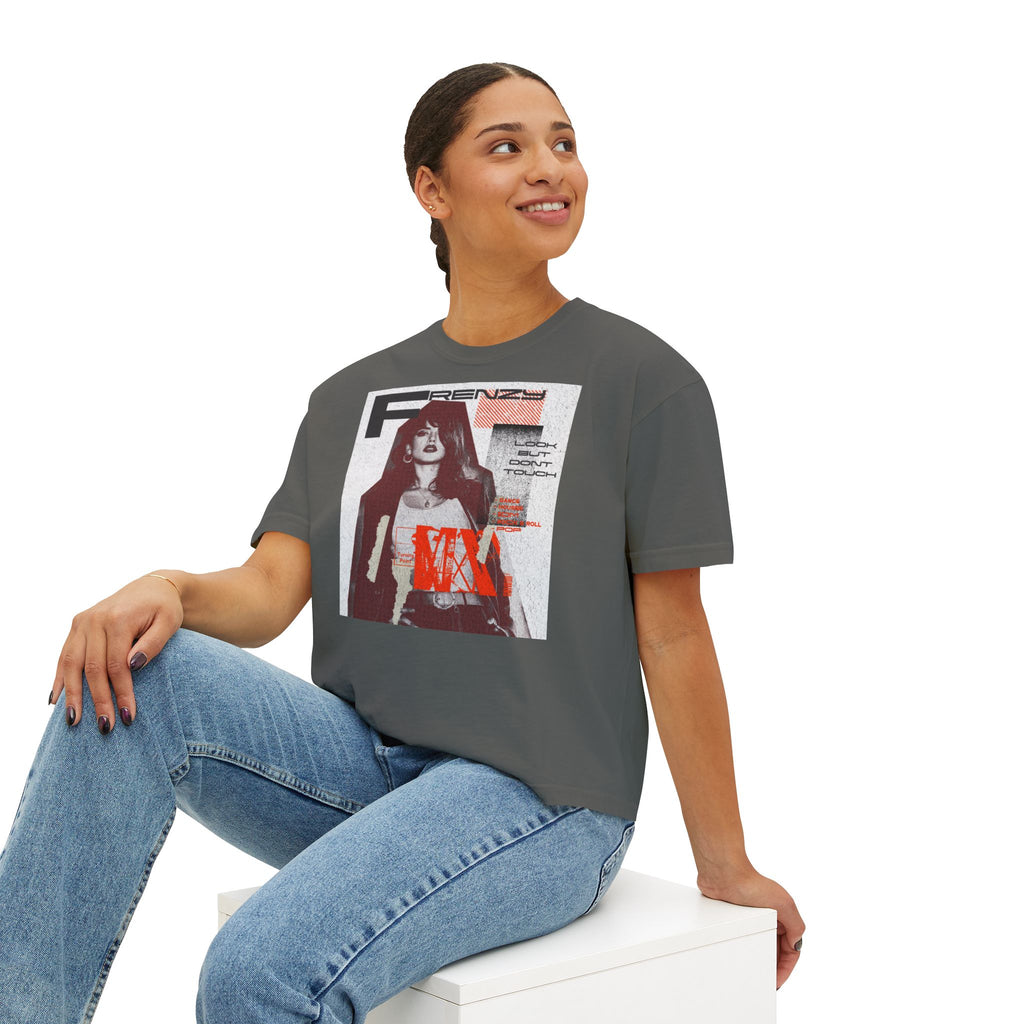 Chic Women's Boxy Tee with Trendy Retro Design | Casual Fashion Top for Everyday Wear, Stylish Gifts, Summer Wardrobe, Street Style