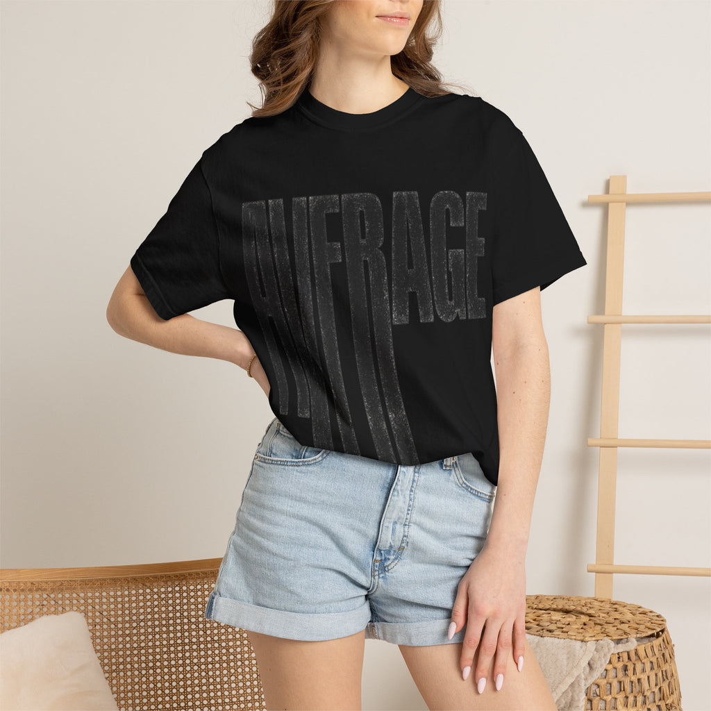 Average Graphic T-Shirt - Bold Vertical Text Tee