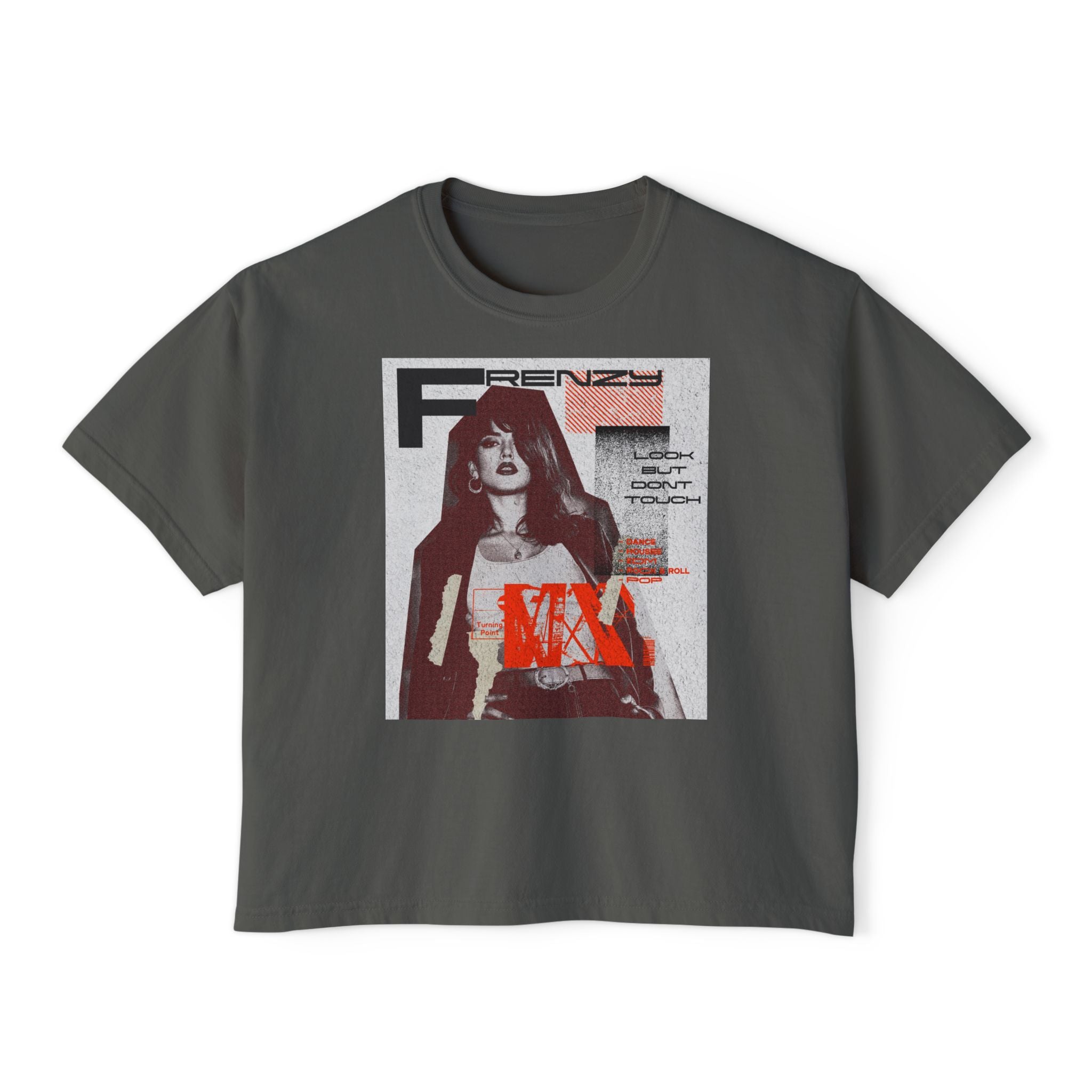 Chic Women's Boxy Tee with Trendy Retro Design | Casual Fashion Top for Everyday Wear, Stylish Gifts, Summer Wardrobe, Street Style