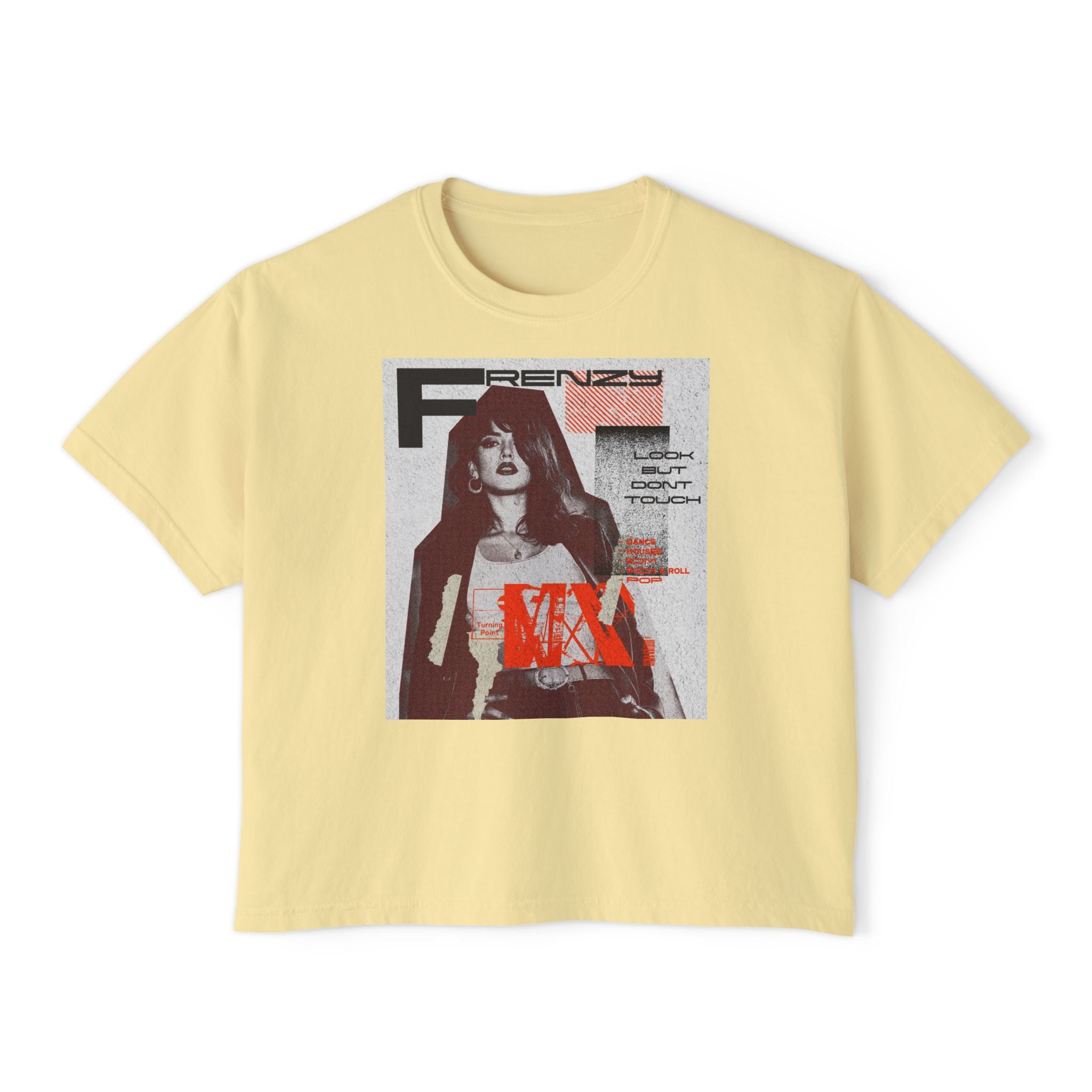 Chic Women's Boxy Tee with Trendy Retro Design | Casual Fashion Top for Everyday Wear, Stylish Gifts, Summer Wardrobe, Street Style