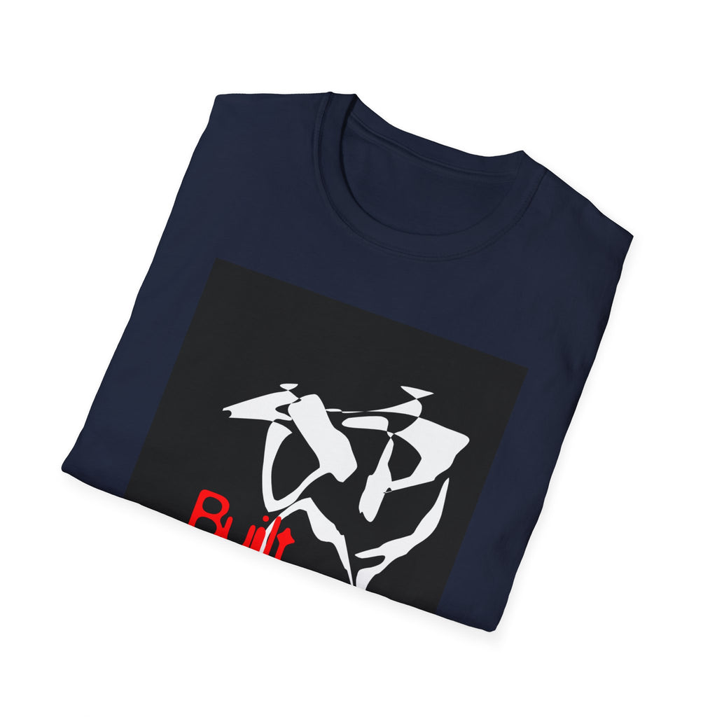 Abstract Skateboard Graphic T‑Shirt — 'Built To Ride' Streetwear Tee