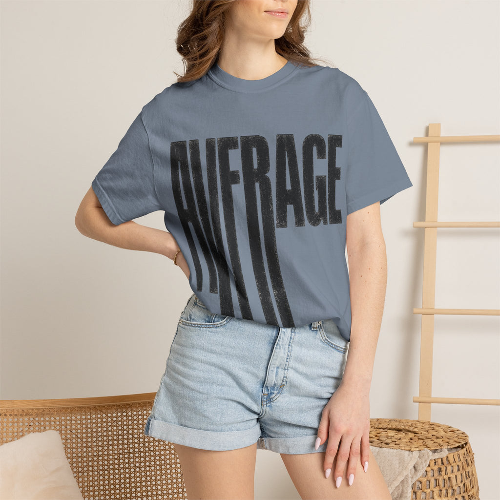 Average Graphic T-Shirt - Bold Vertical Text Tee