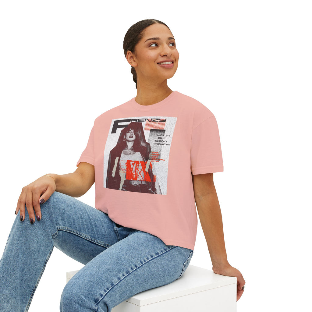 Chic Women's Boxy Tee with Trendy Retro Design | Casual Fashion Top for Everyday Wear, Stylish Gifts, Summer Wardrobe, Street Style