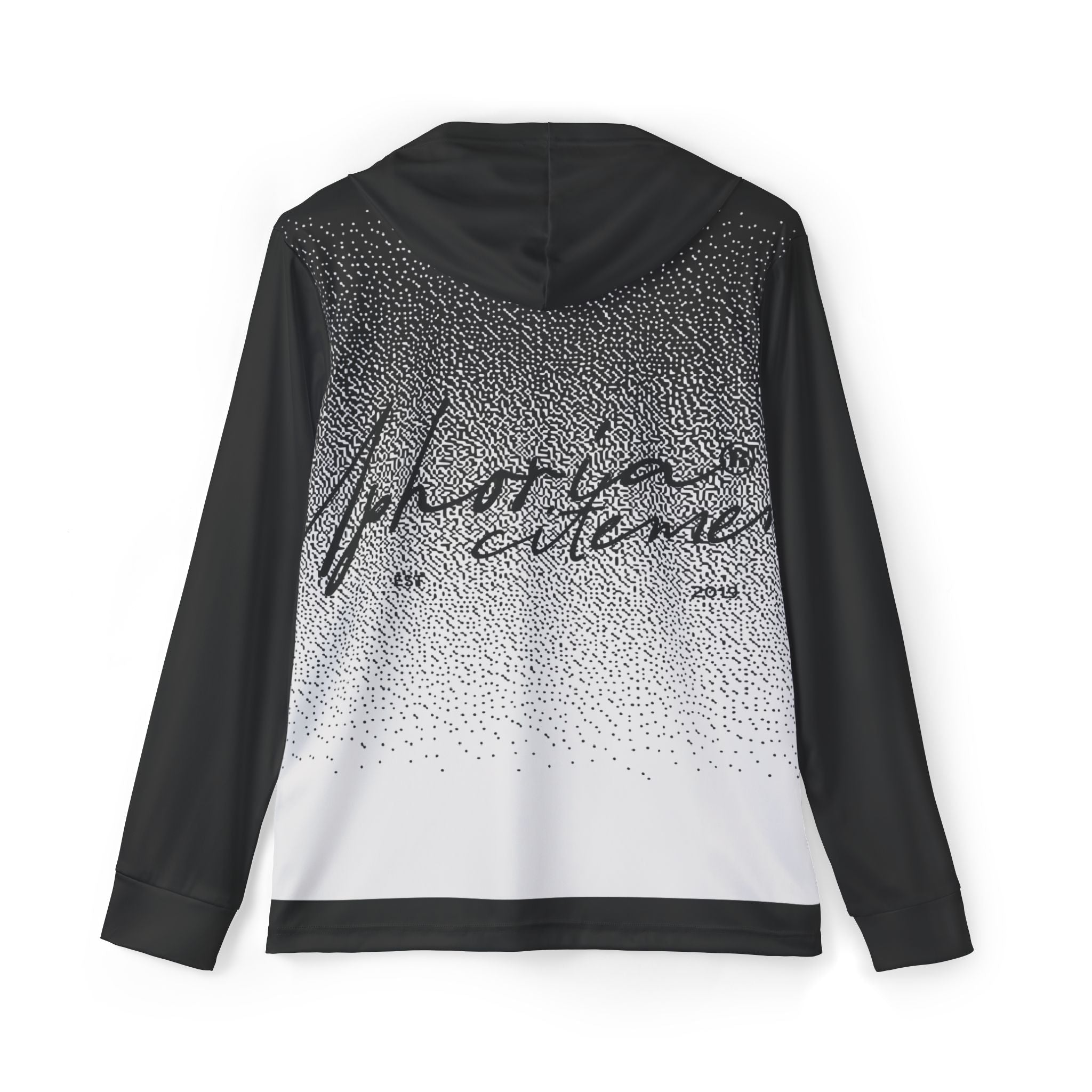 Black Print Uphorial Excitement Script Hoodie