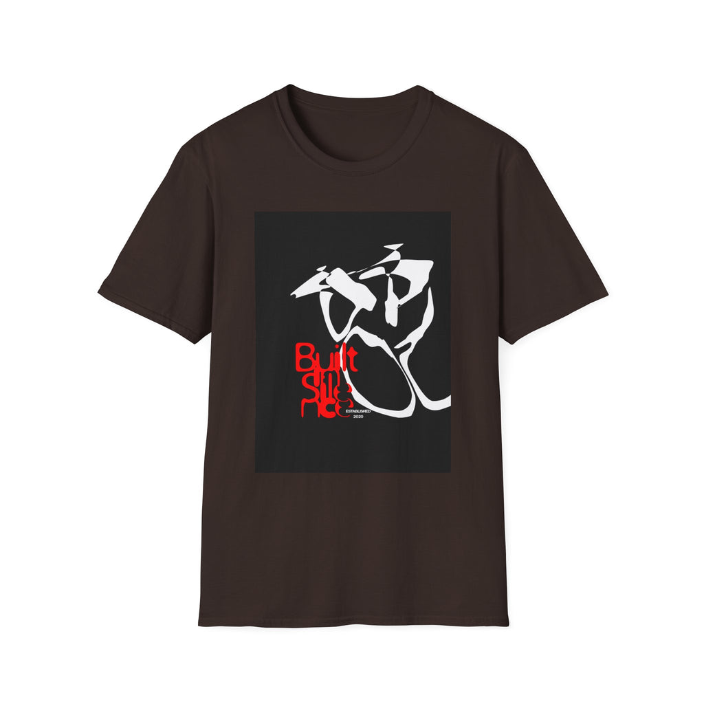 Abstract Skateboard Graphic T‑Shirt — 'Built To Ride' Streetwear Tee