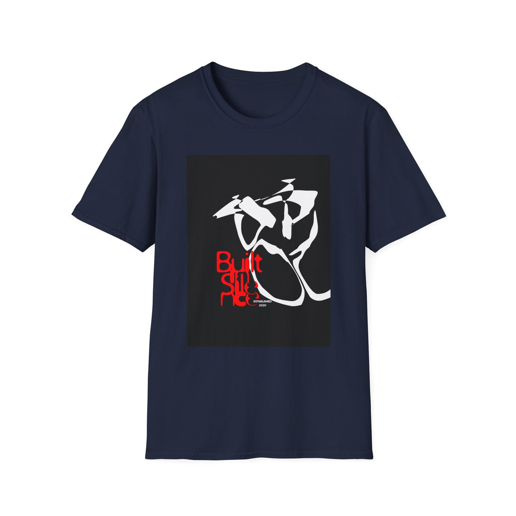 Abstract Skateboard Graphic T‑Shirt — 'Built To Ride' Streetwear Tee