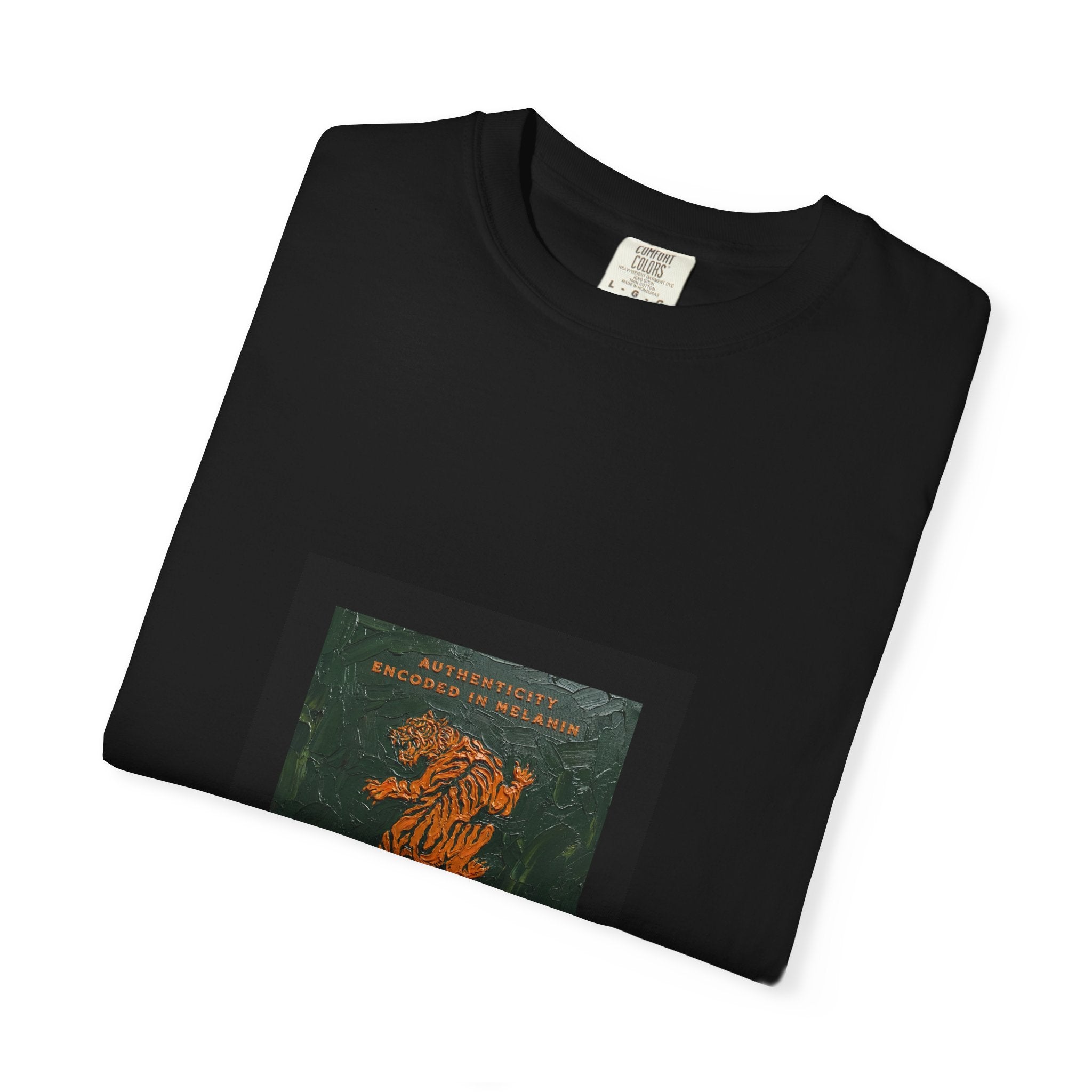Vintage Botanical Tiger Graphic T-Shirt – "Into Wild" Garment-Dyed Tee