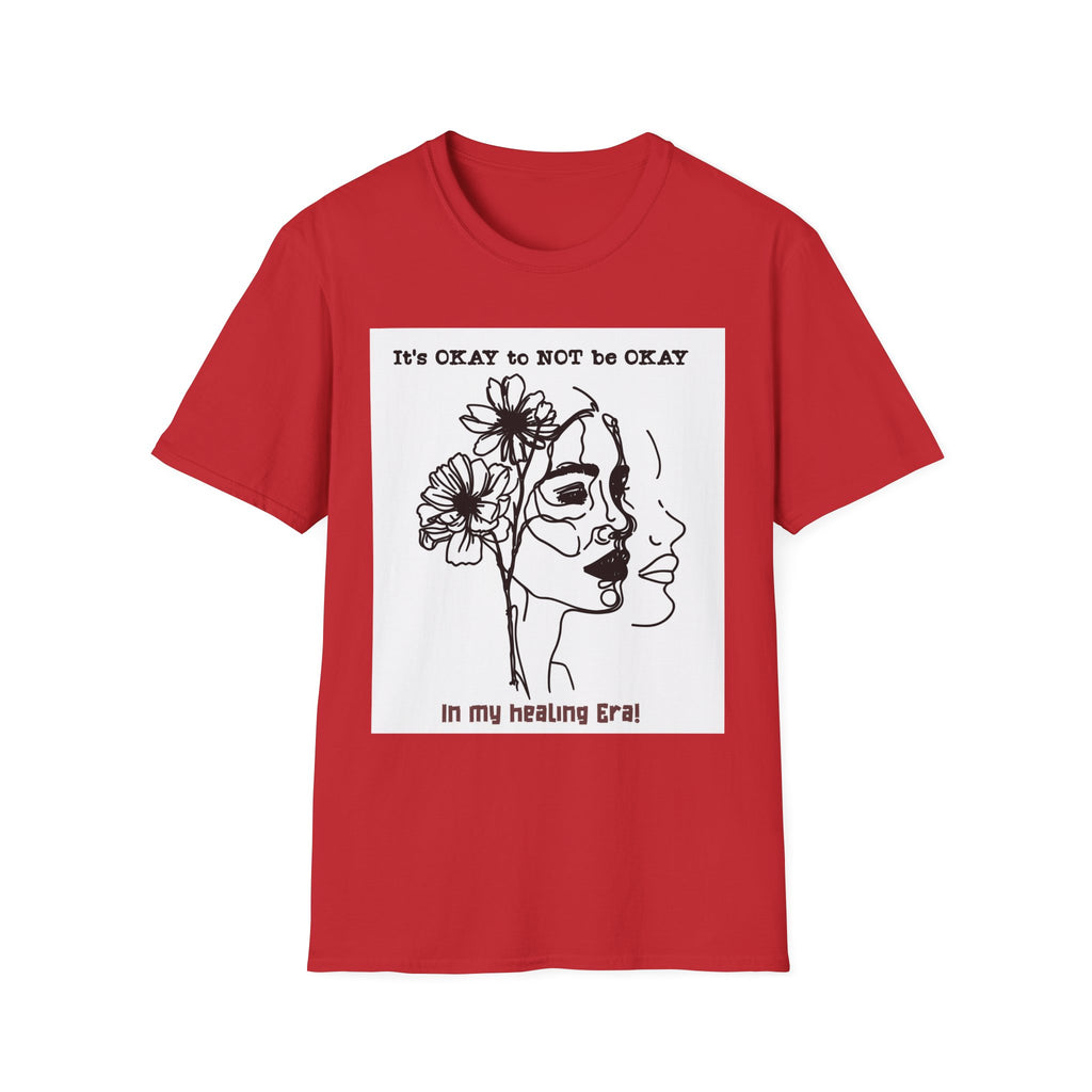 T‑Shirt “It’s OKAY to NOT be OKAY” Mental Health Floral Line Art Tee