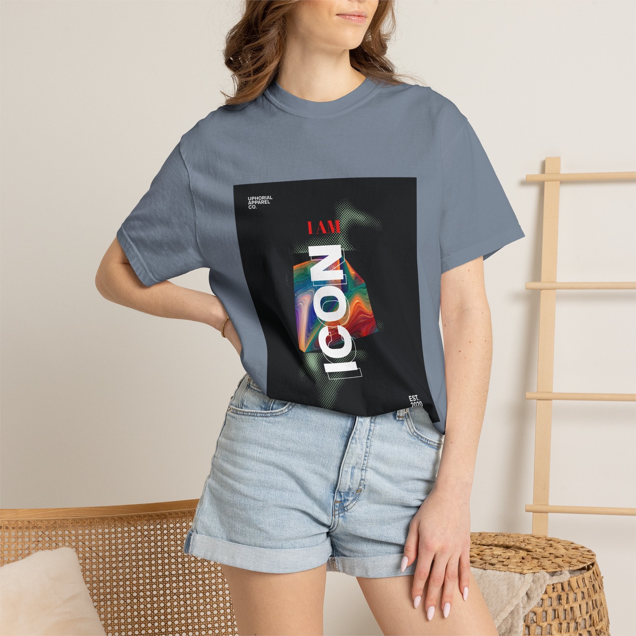 ICON 'I AM Icon' Modern Streetwear Graphic T-Shirt | Uphorial